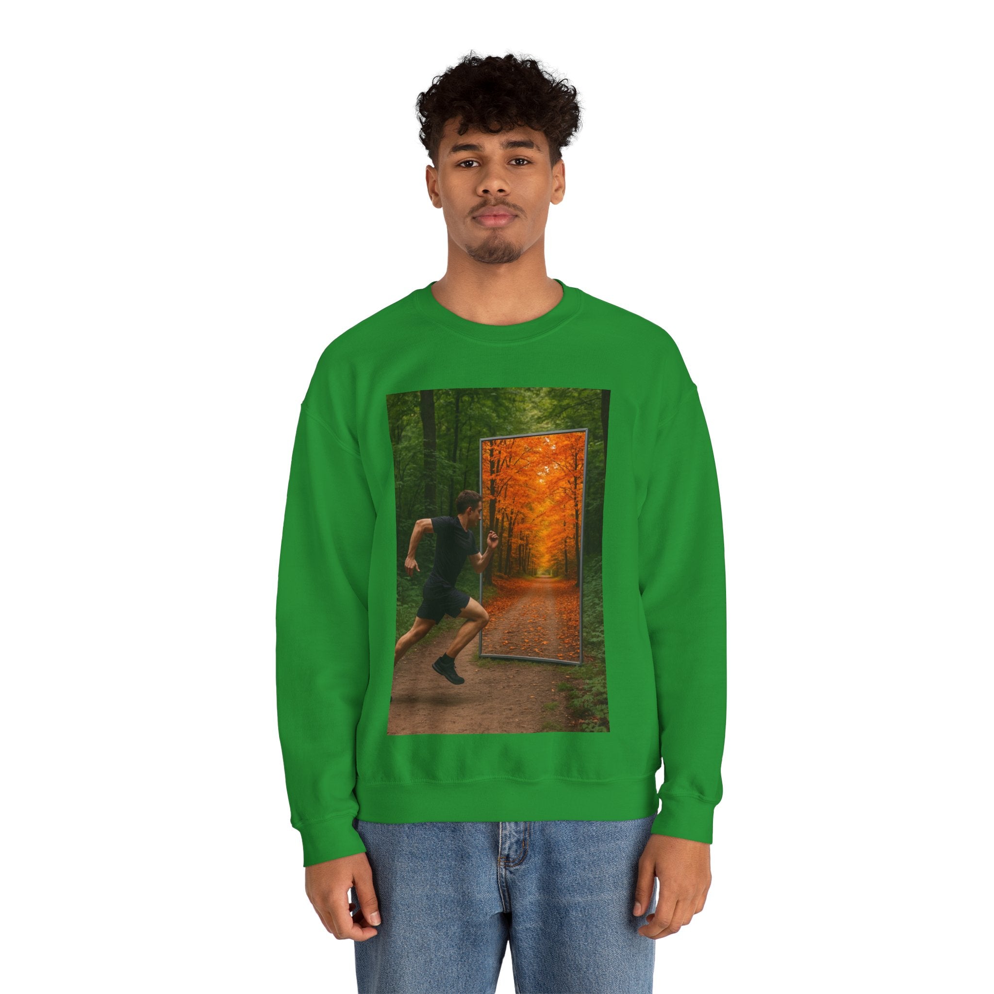 Viringee Fall Door Unisex Heavy Blend™ Crewneck Sweatshirt