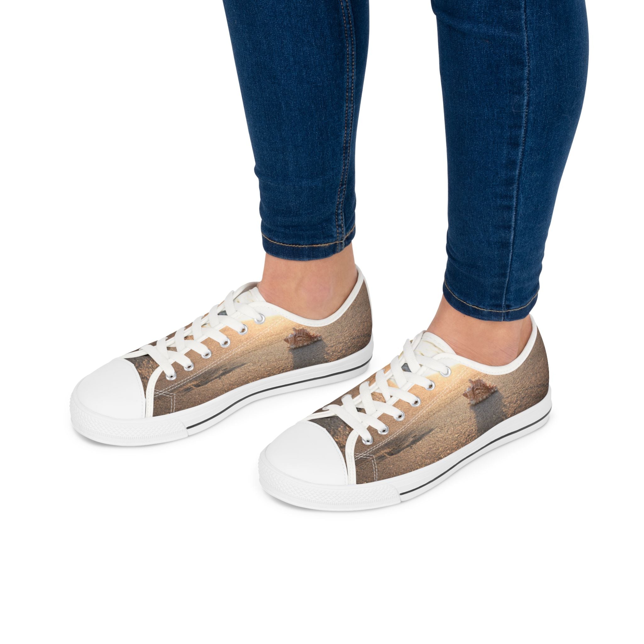 Viringee Sea Shell Low Top Sneakers for the beach girl