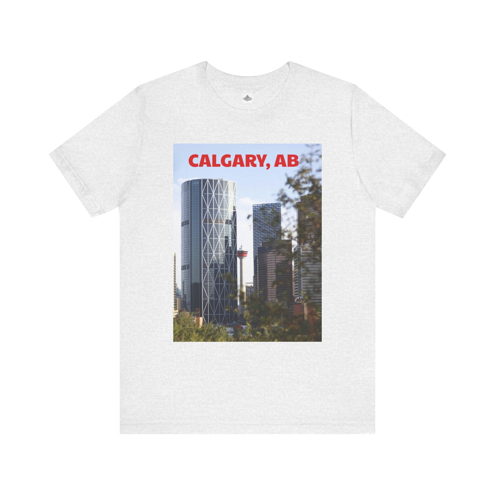 Viringee Peeking Calgary Tower AB Unisex Jersey Tee