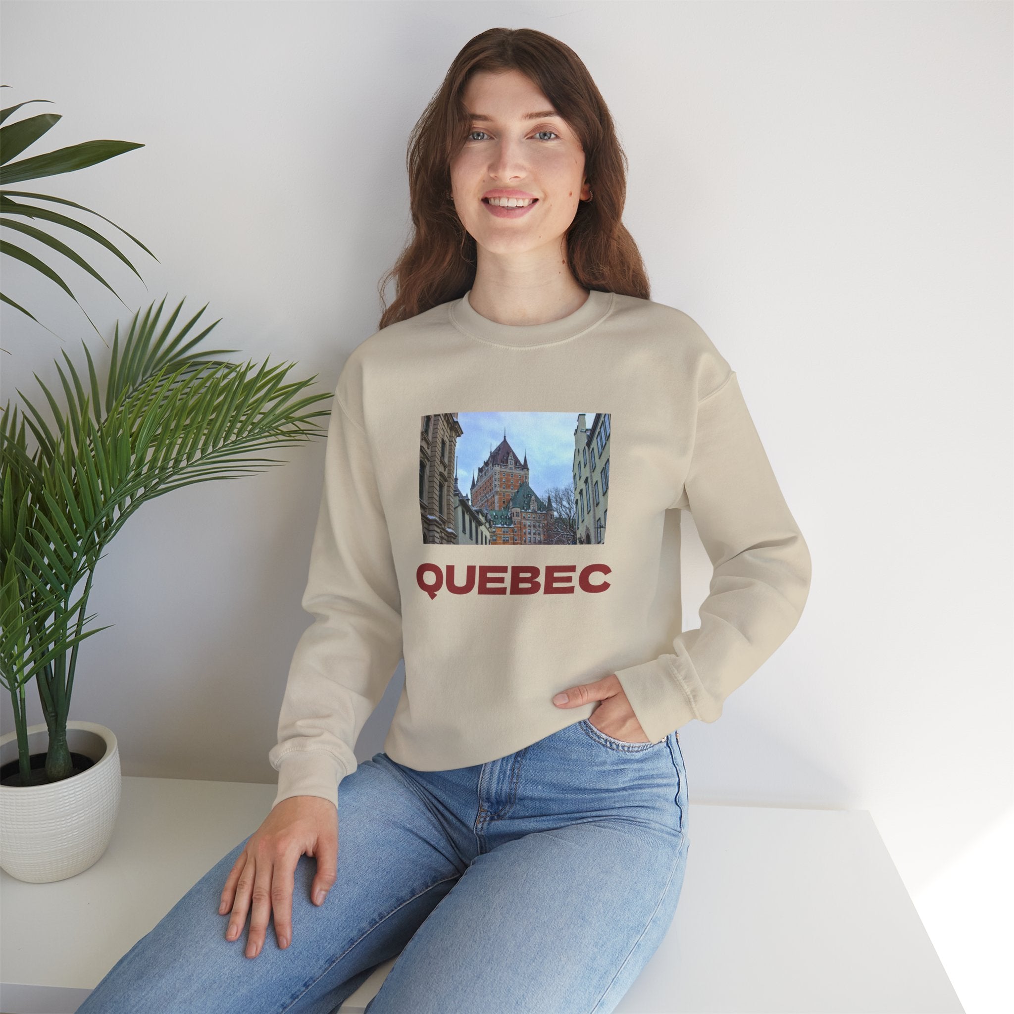 Viringee Quebec Vintage Crewneck Unisex Sweatshirt