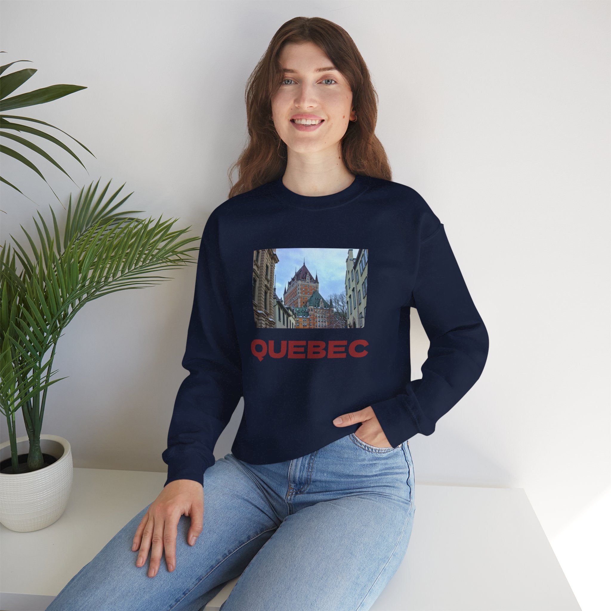 Viringee Quebec Vintage Crewneck Unisex Sweatshirt