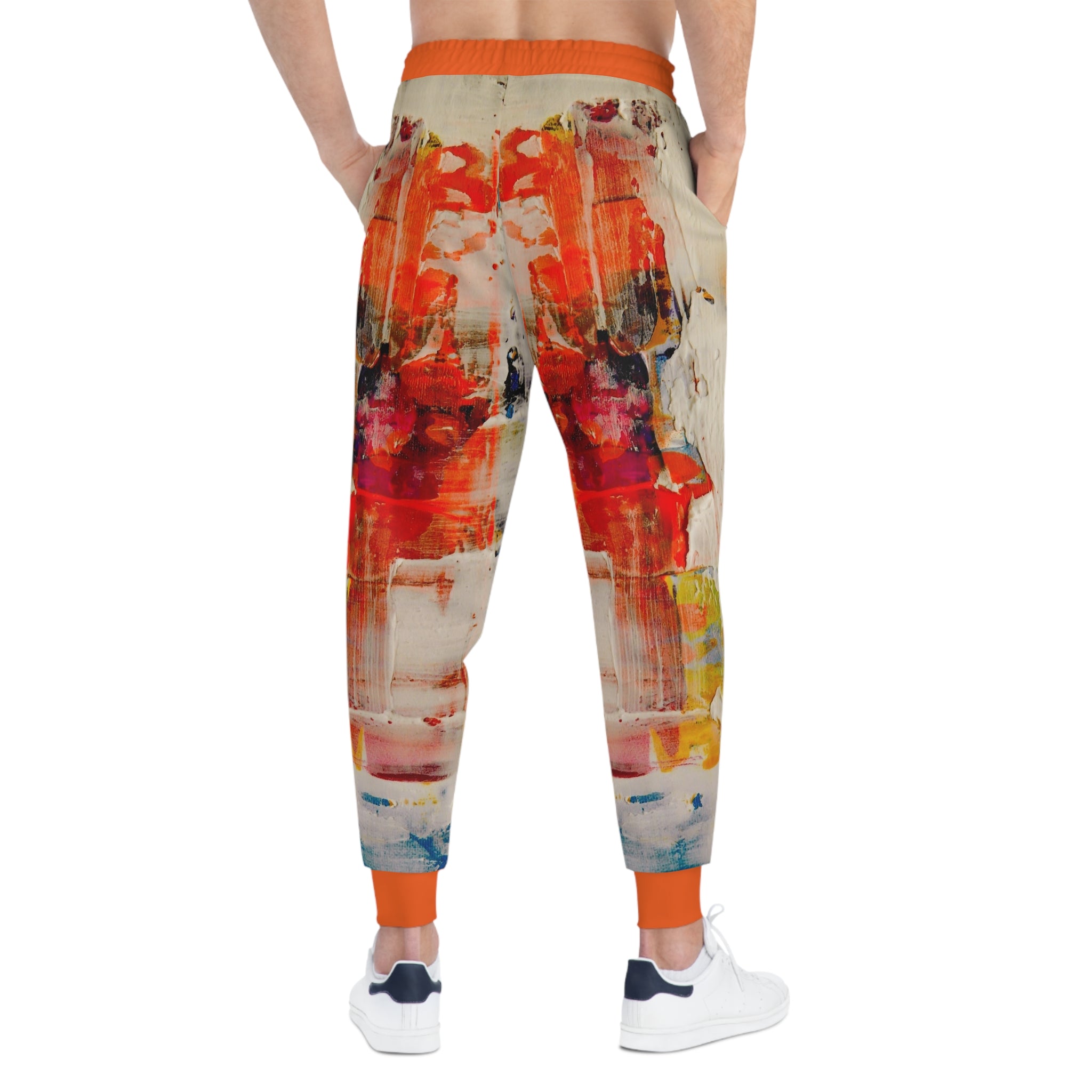 Viringee Cool Orange Men Athletic Joggers