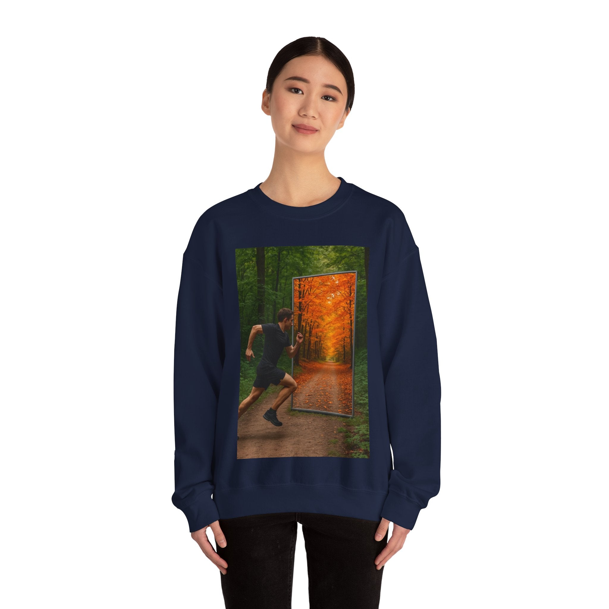Viringee Fall Door Unisex Heavy Blend™ Crewneck Sweatshirt