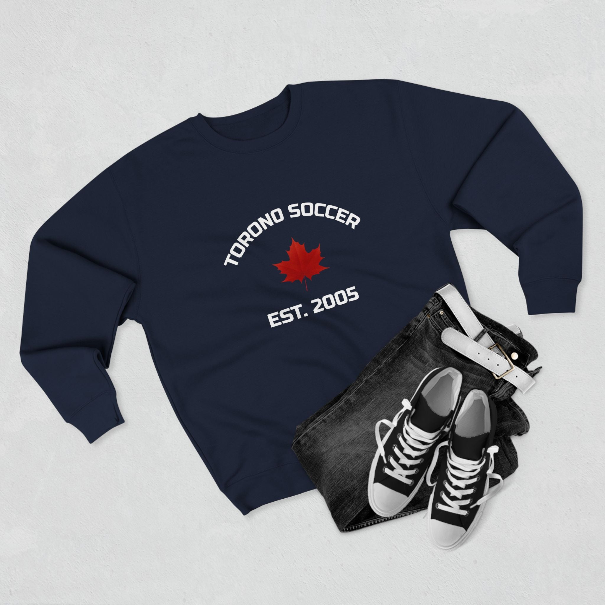 Viringee Toronto Soccer Graphic Unisex Crewneck Sweatshirt