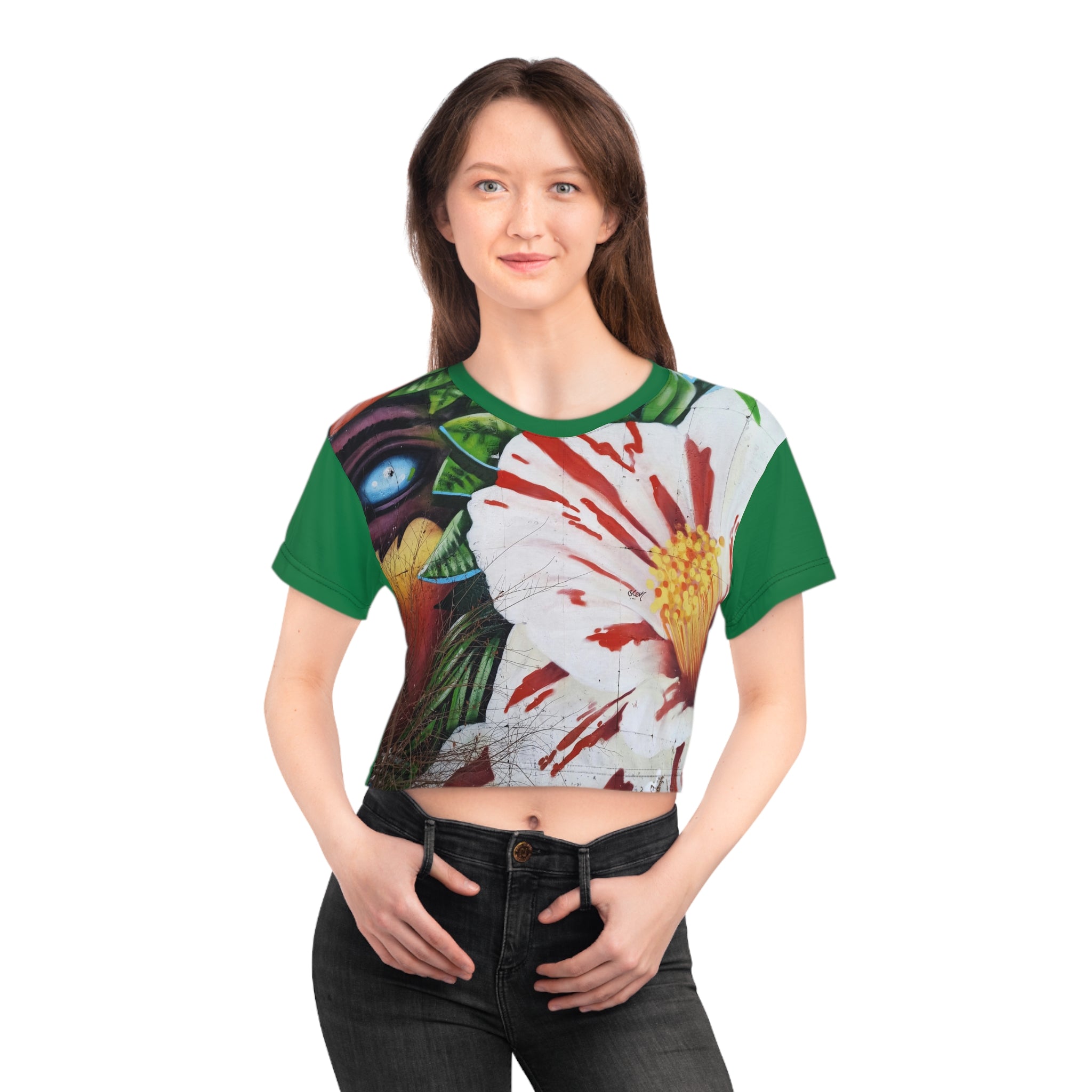 Viringee Flowerverse Women's Crop Tee