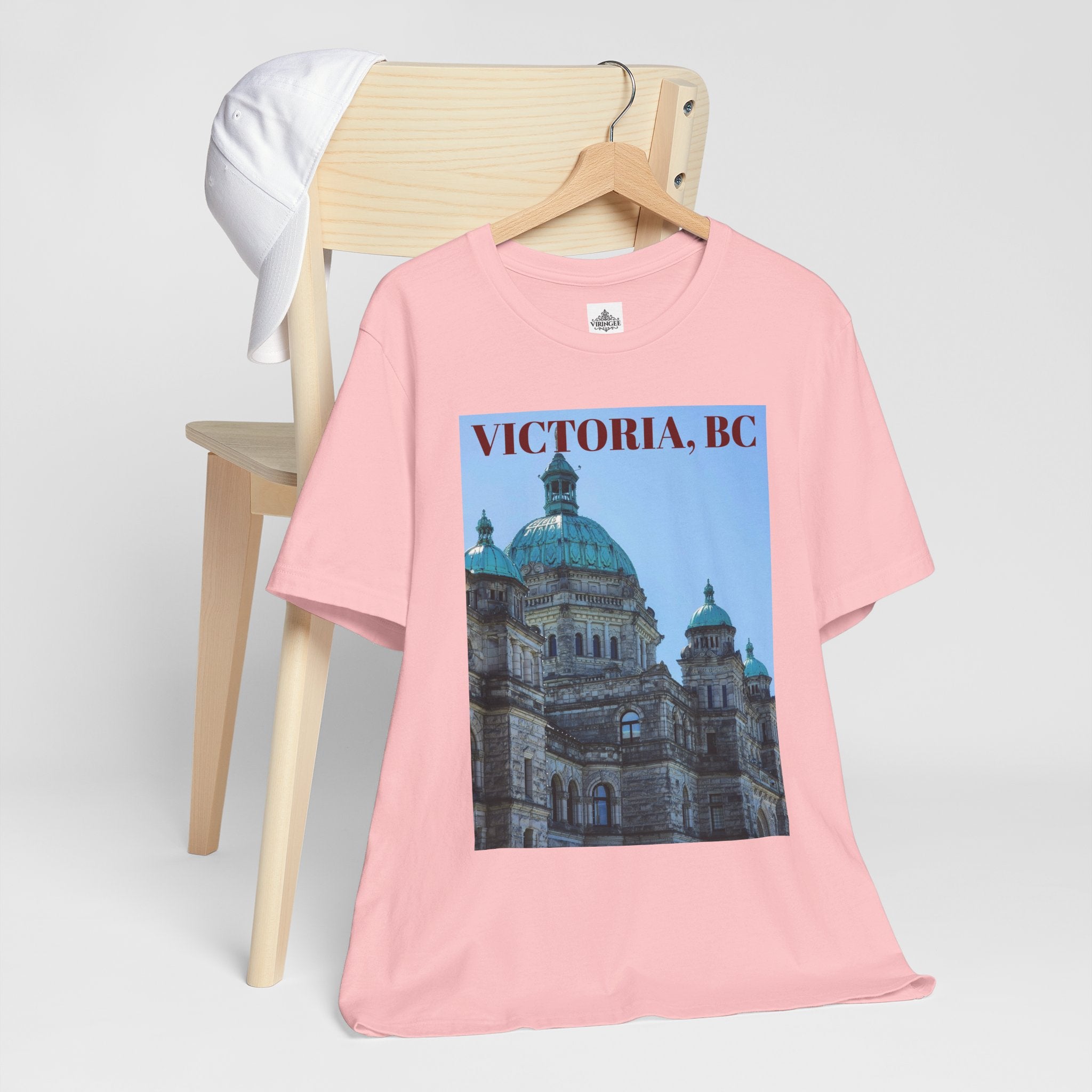 Unisex Victoria BC T-shirt with bold city design by Viringee