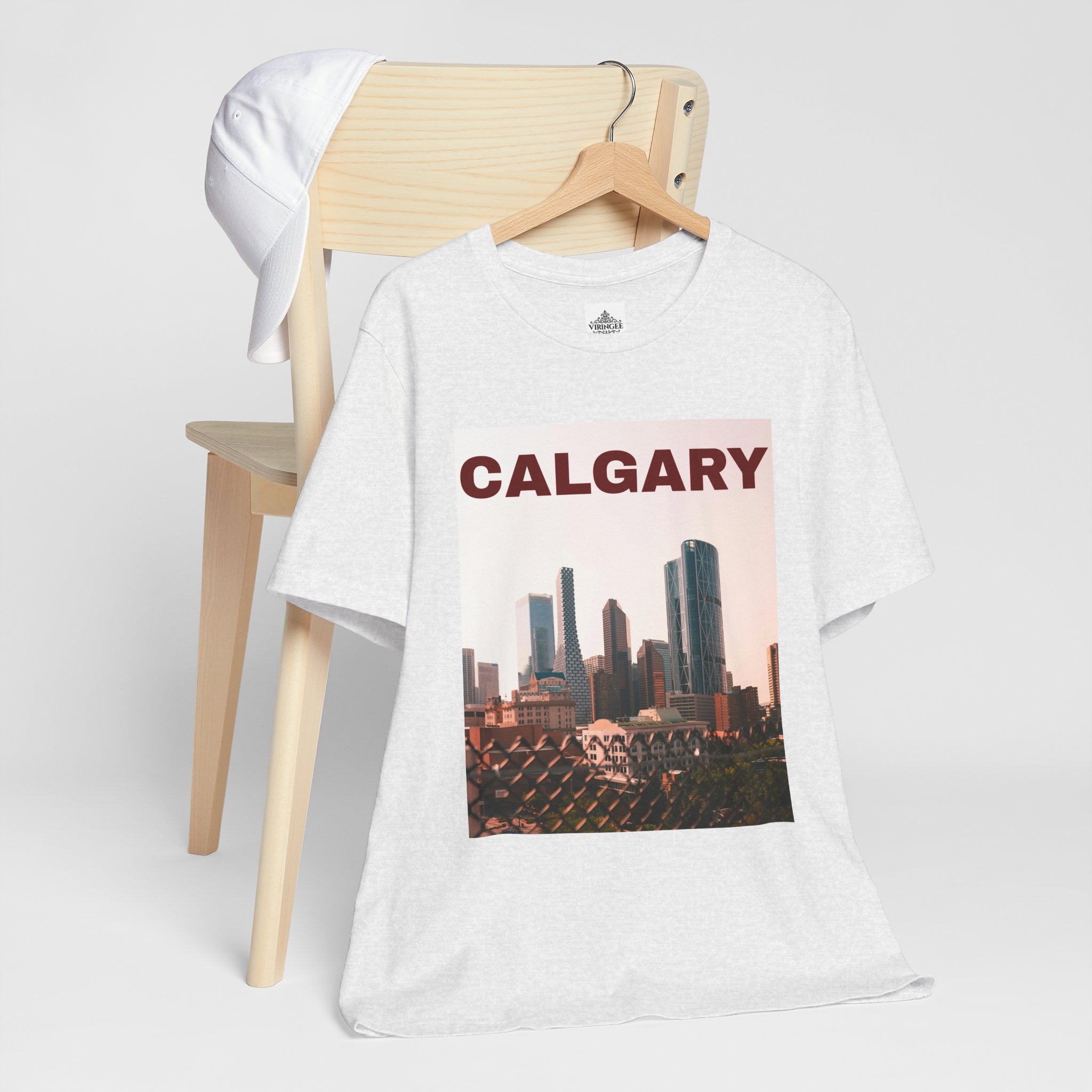 Unisex Calgary skyline T-shirt with bold city design