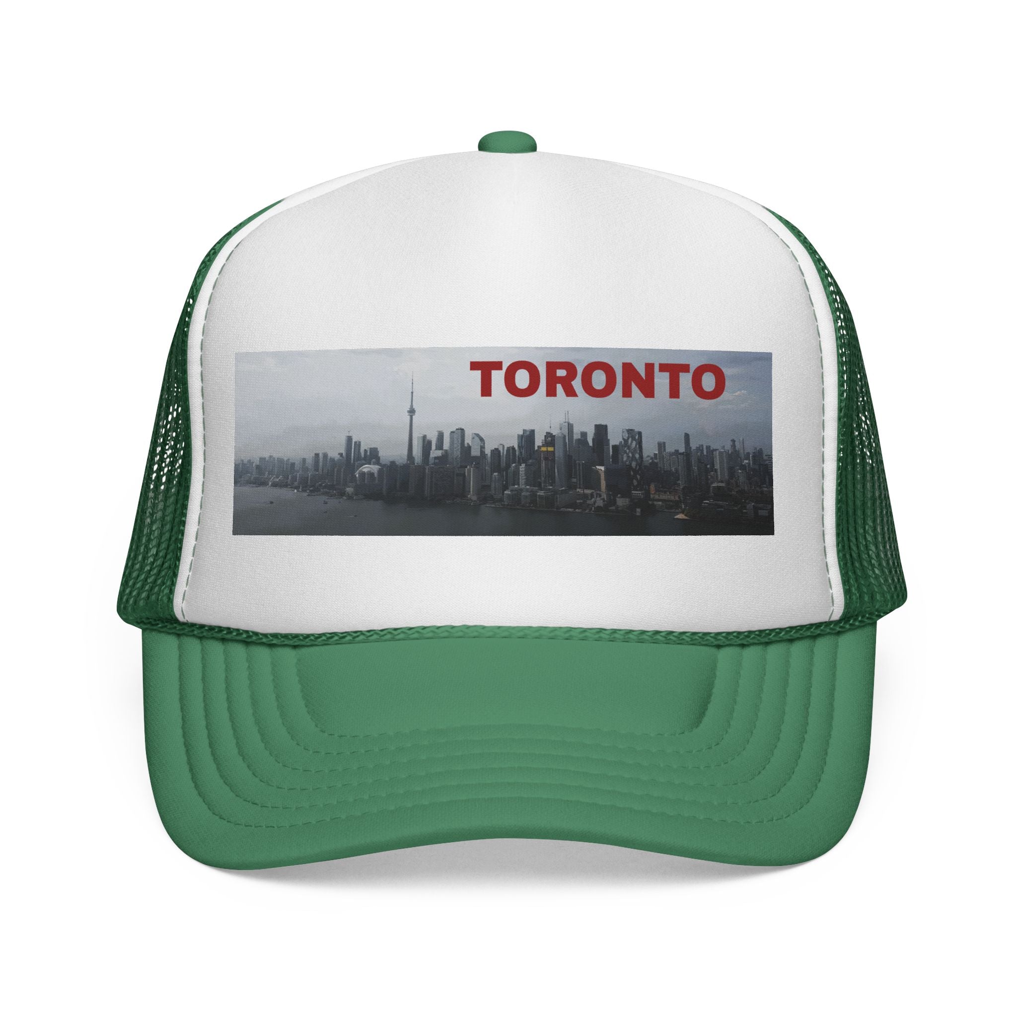 Toronto trucker cap featuring city skyline design