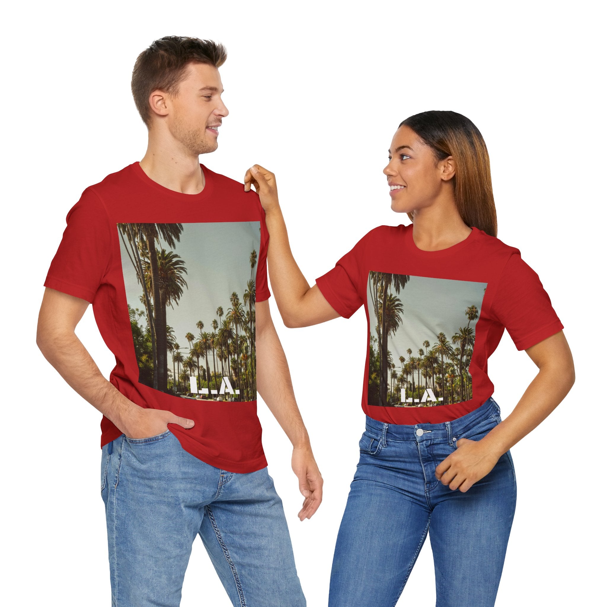 Viringee LA Palm Unisex Trees Graphic T-shirt