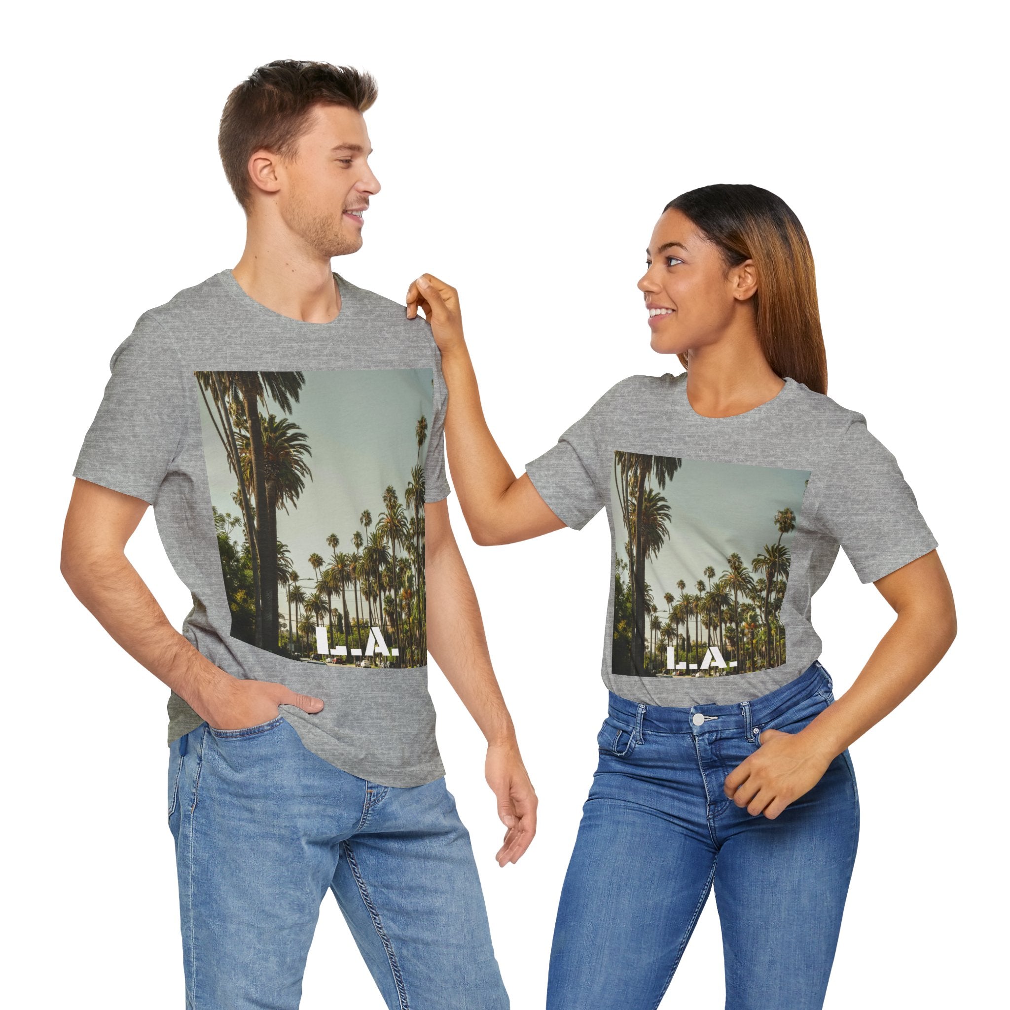 Viringee LA Palm Unisex Trees Graphic T-shirt