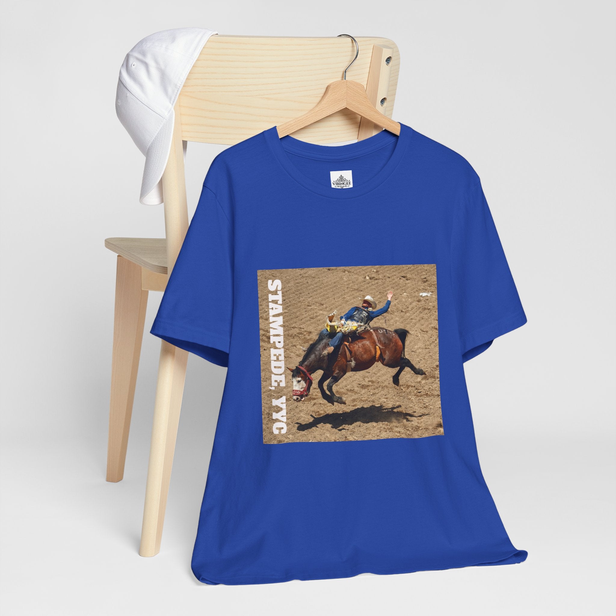 Unisex Calgary rodeo T-shirt by Viringee with Stampede design