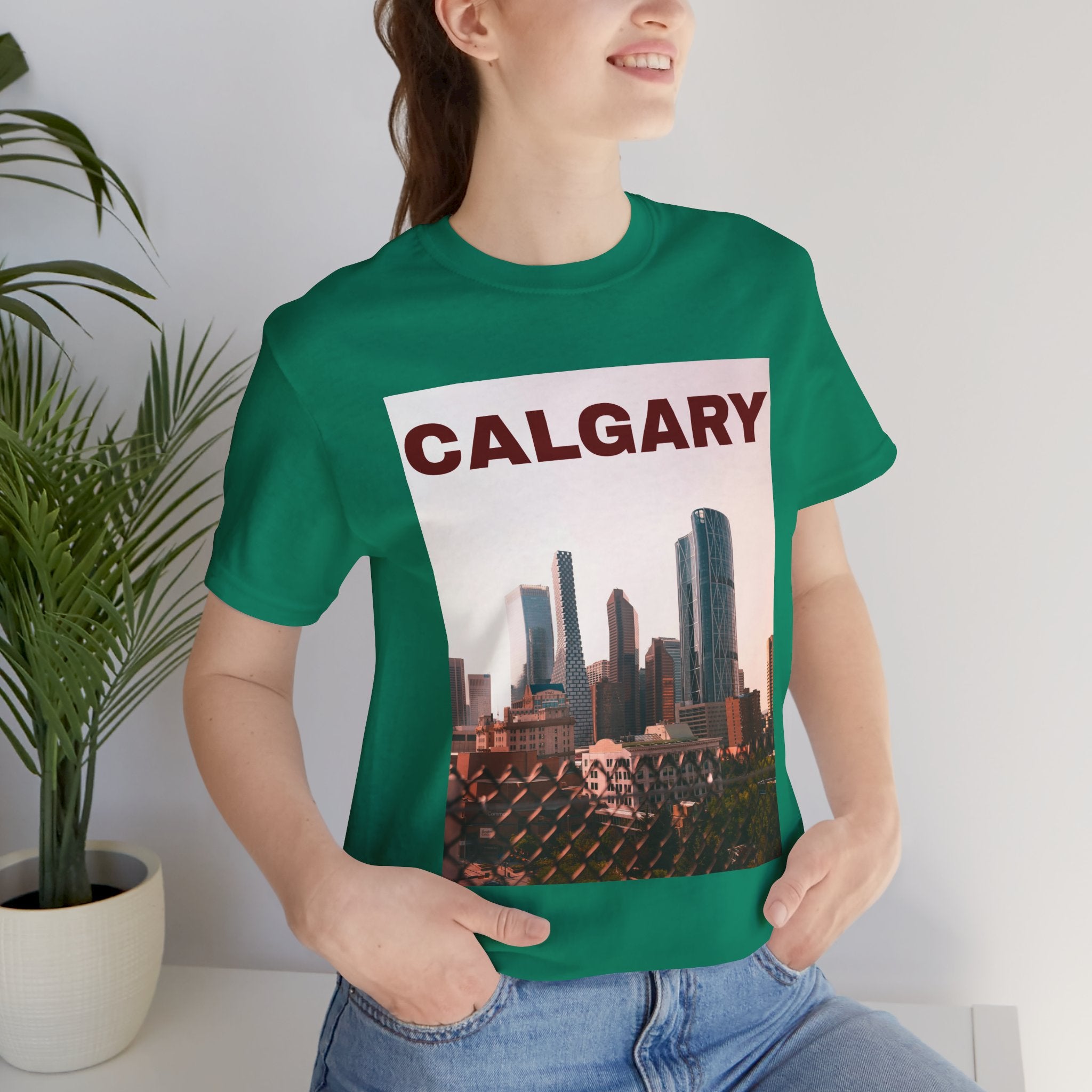 Unisex Calgary skyline T-shirt with bold city design