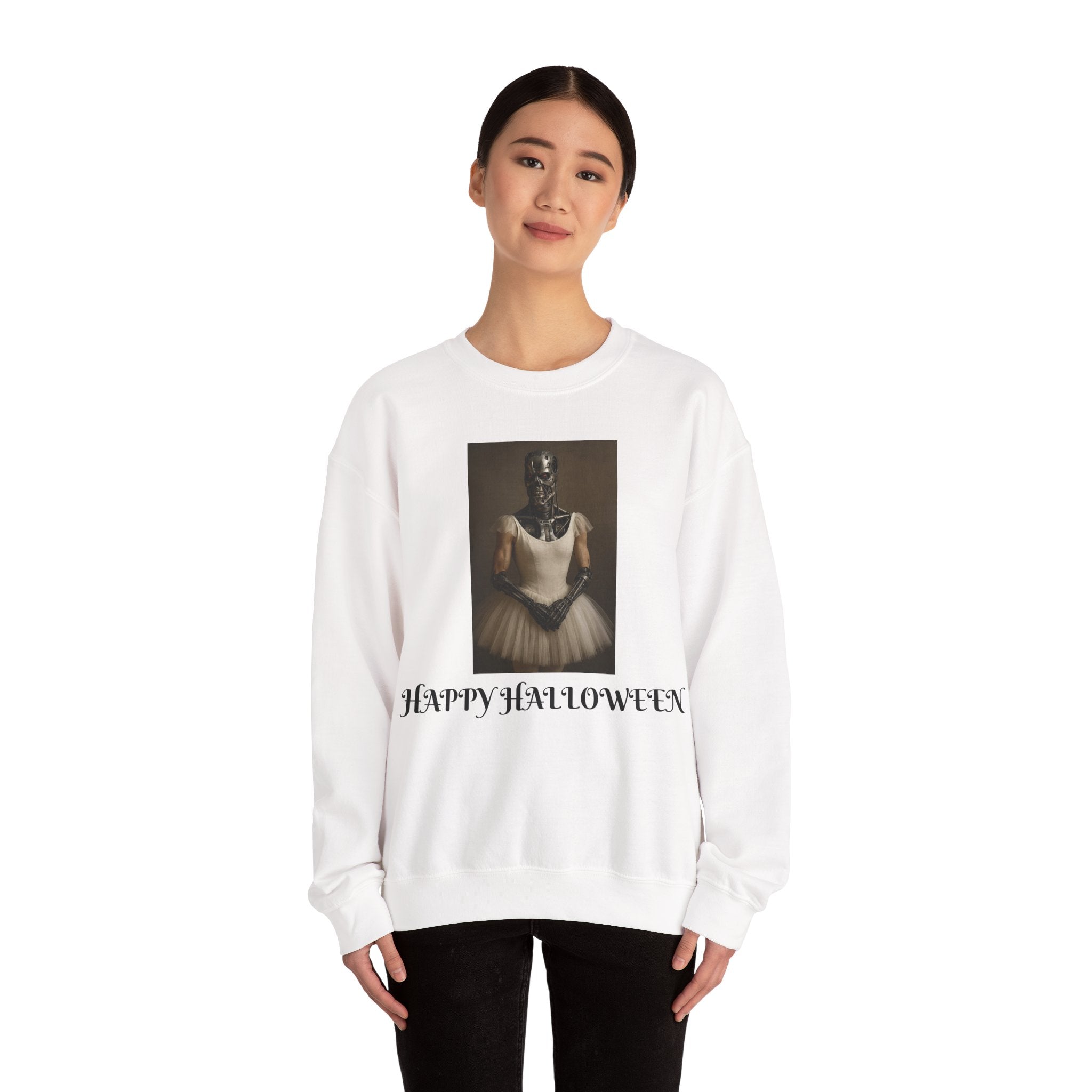 Viringee Cute Terminator Halloween Crewneck Sweatshirt with festive spooky design