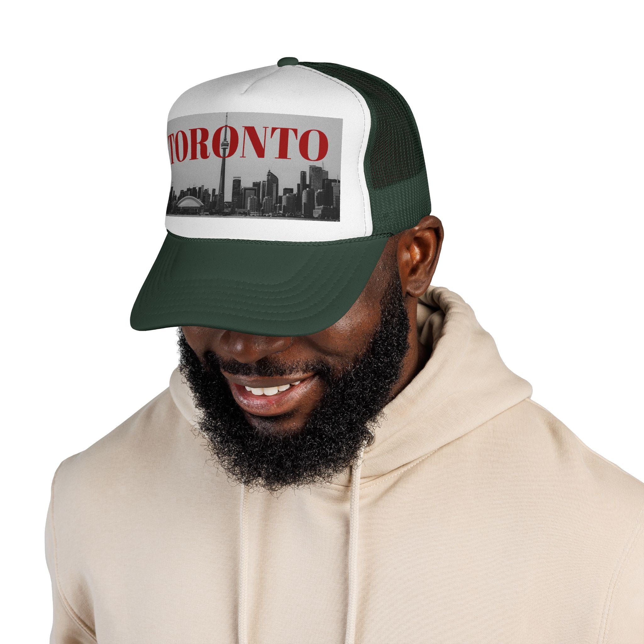 Toronto Black and White Skyline Trucker Cap