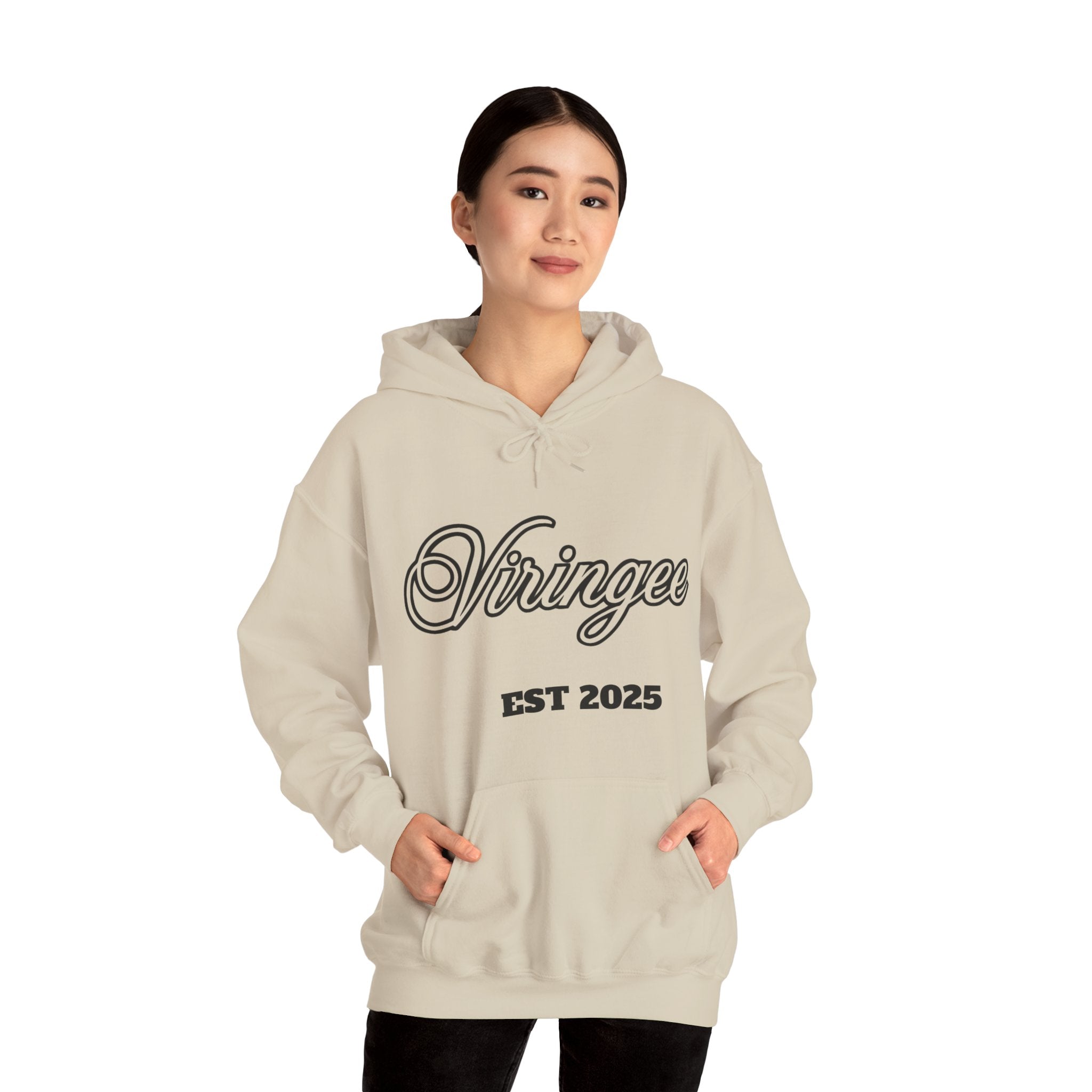 Viringee Analog Back Script Hoodie