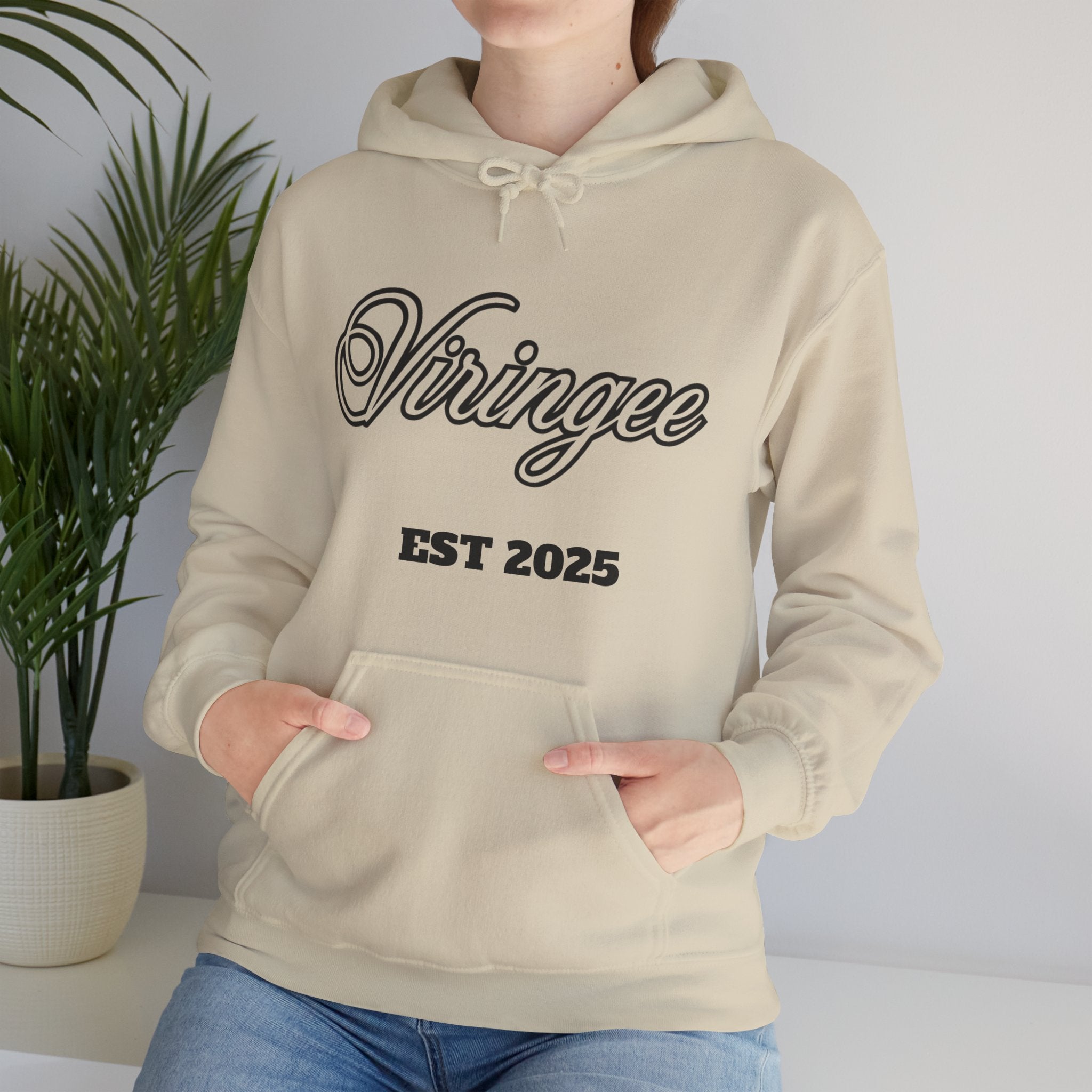 Viringee Analog Back Script Unisex Hoodie