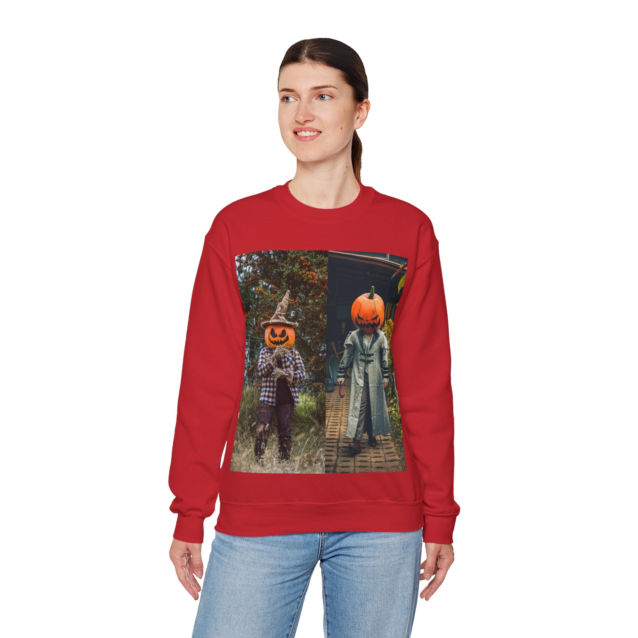 Viringee Pumpkin Duo Crewneck Sweatshirt