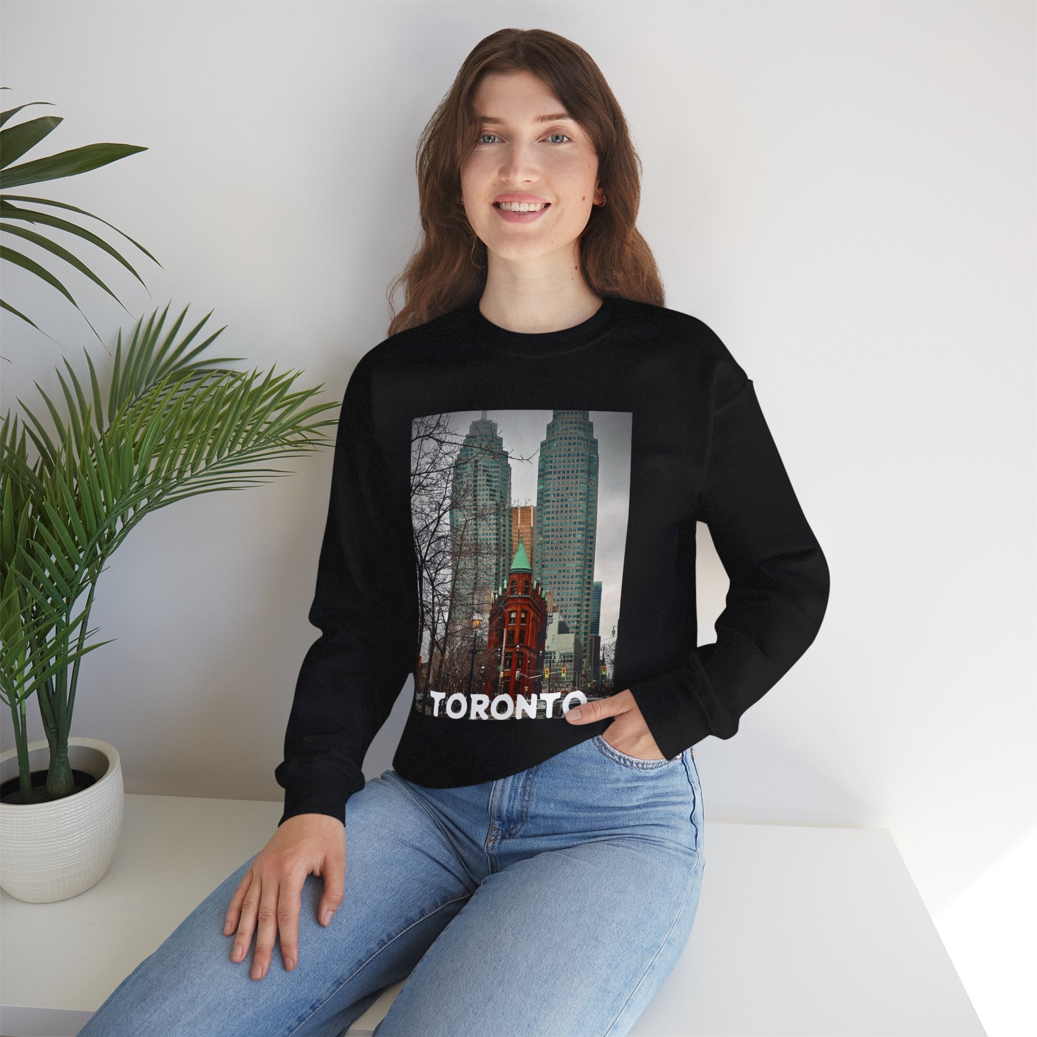 Viringee Toronto Gooderham Flatiron Building Unisex Crewneck Sweatshirt