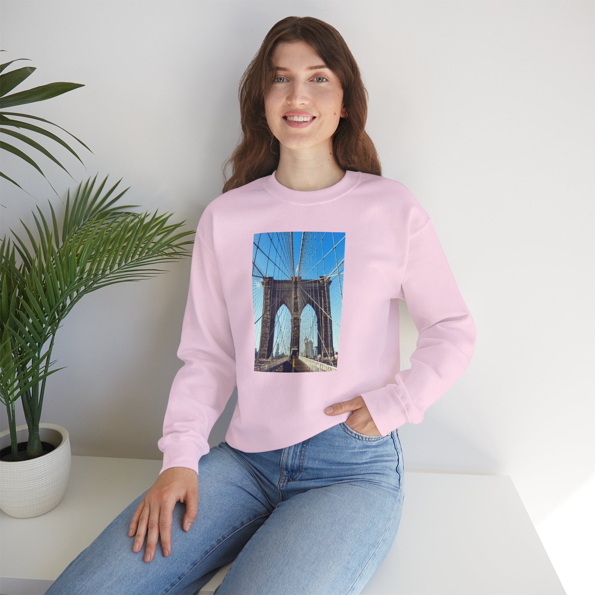 Viringee Brooklyn Bridge Crewneck Sweatshirt