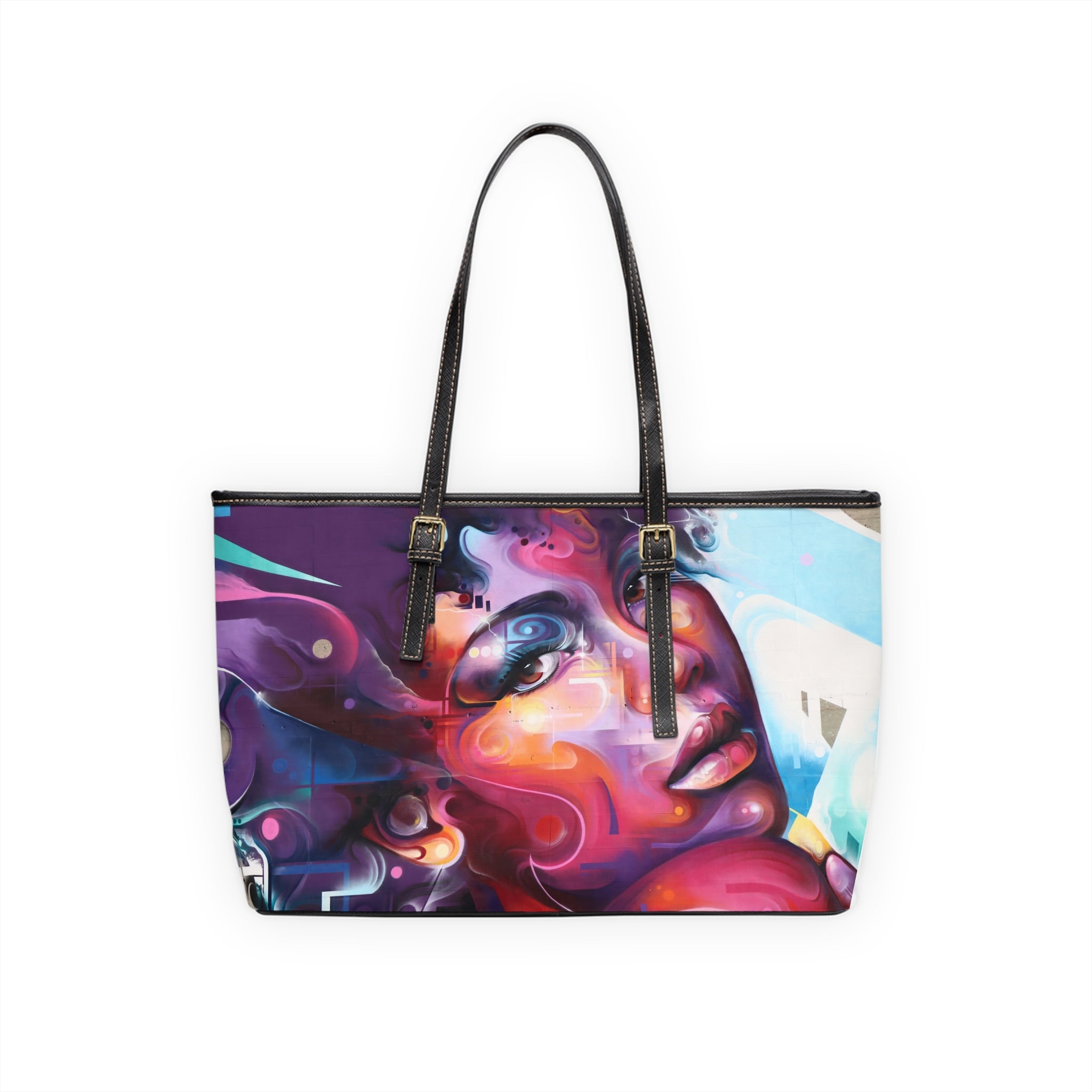 Viringee Storyteller Eyes PU Leather Tote Bag
