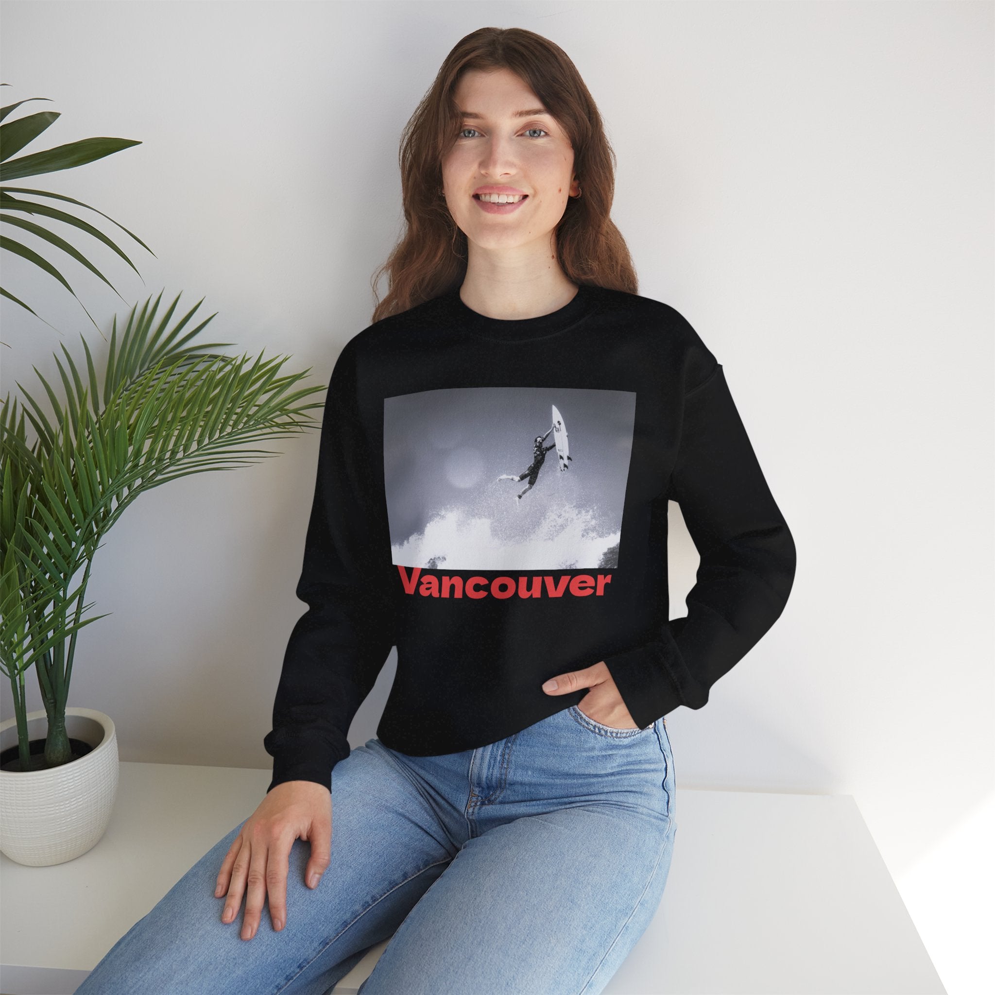 Viringee Vancouver Surf Crewneck Unisex Sweatshirt