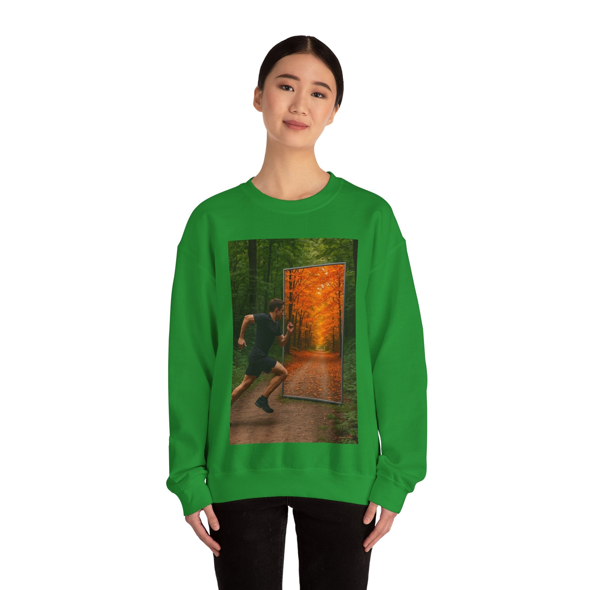 Viringee Fall Door Unisex Heavy Blend™ Crewneck Sweatshirt