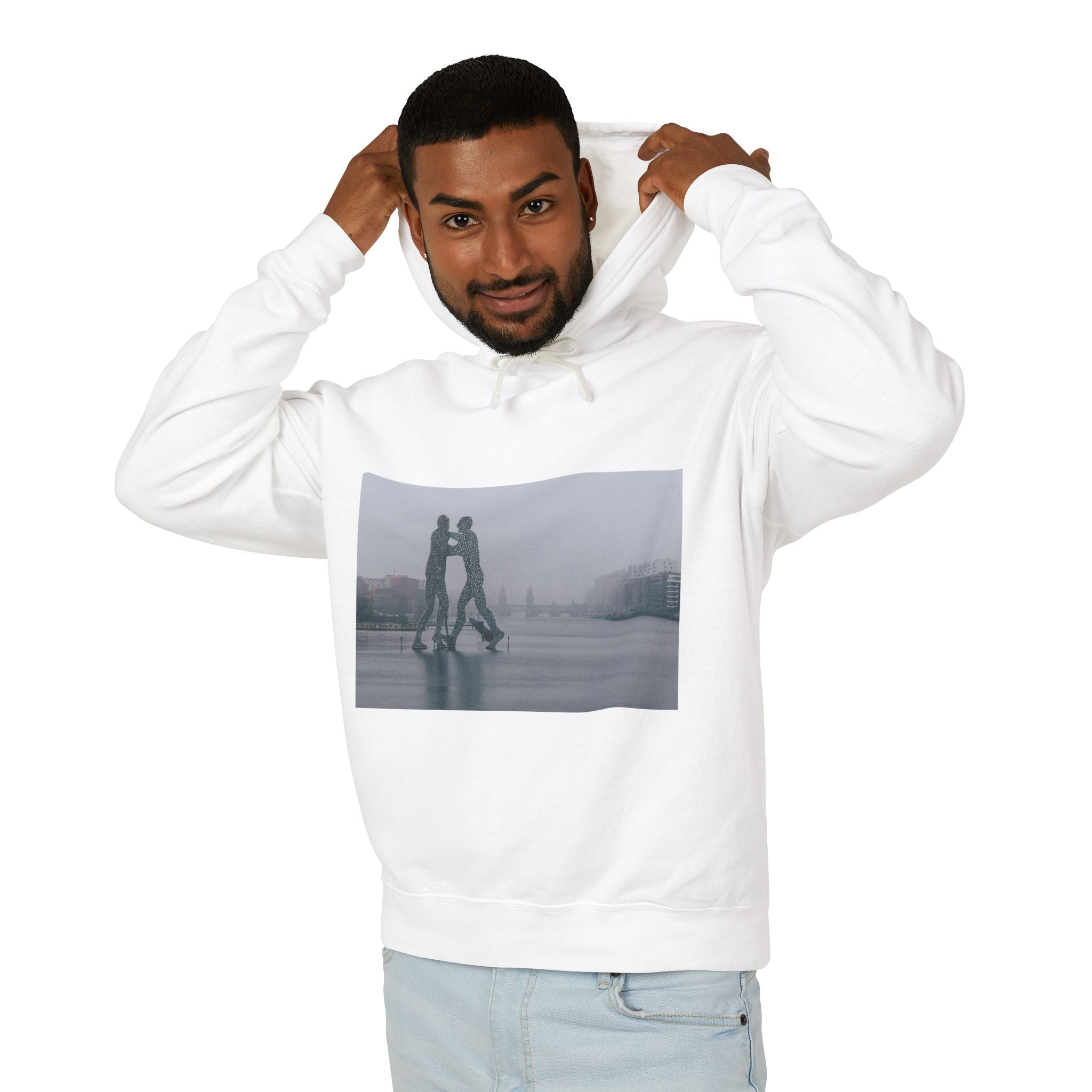 Viringee Molecule Man Unisex Lightweight Hooded Sweatshirt