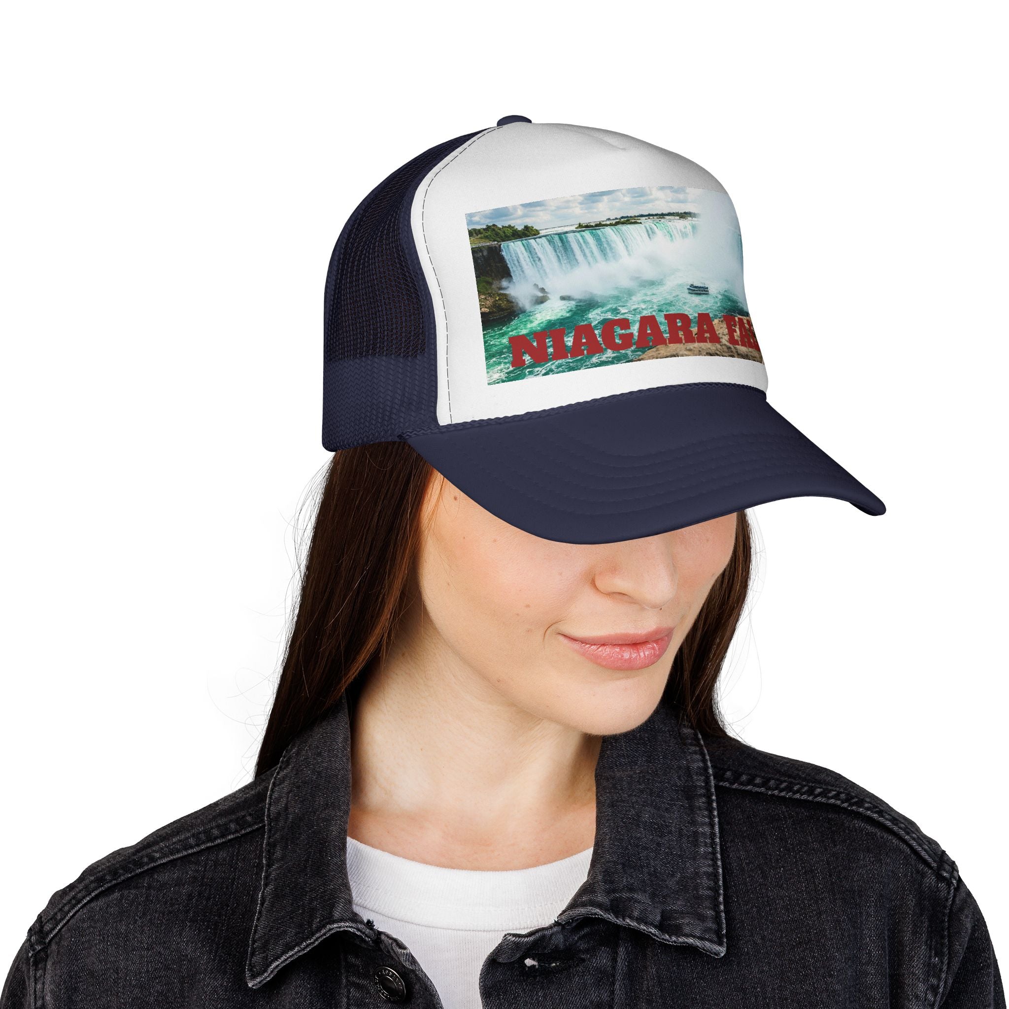 Unisex Niagara Falls trucker cap, breathable mesh back