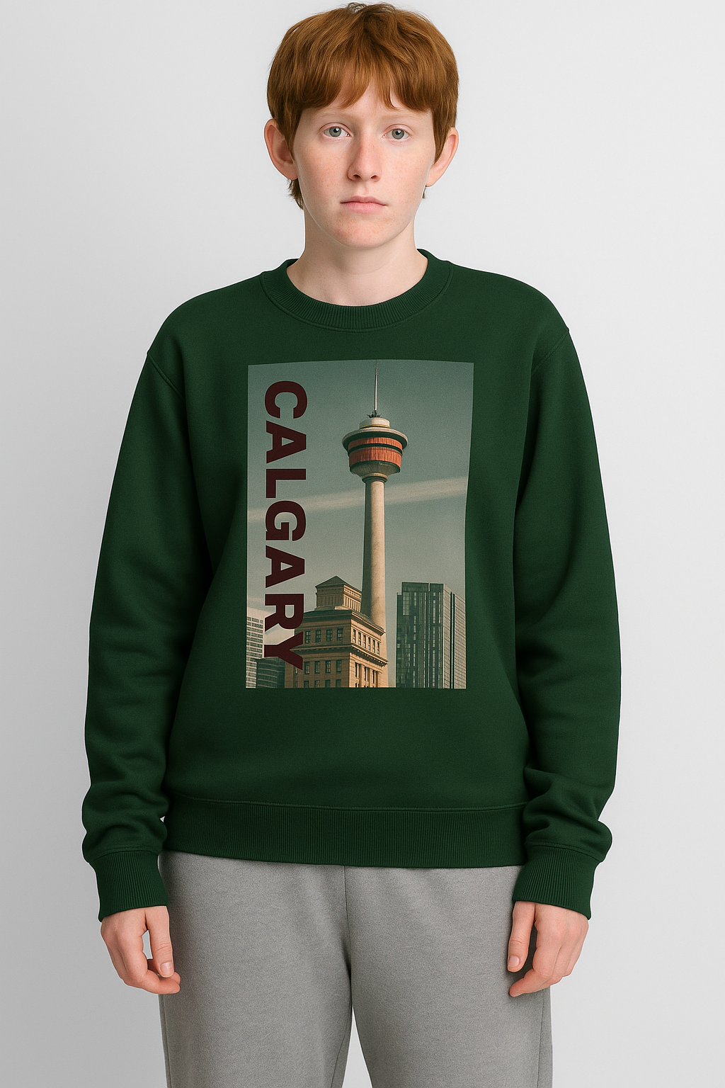 Viringee Calgary Tower Crewneck Sweatshirt
