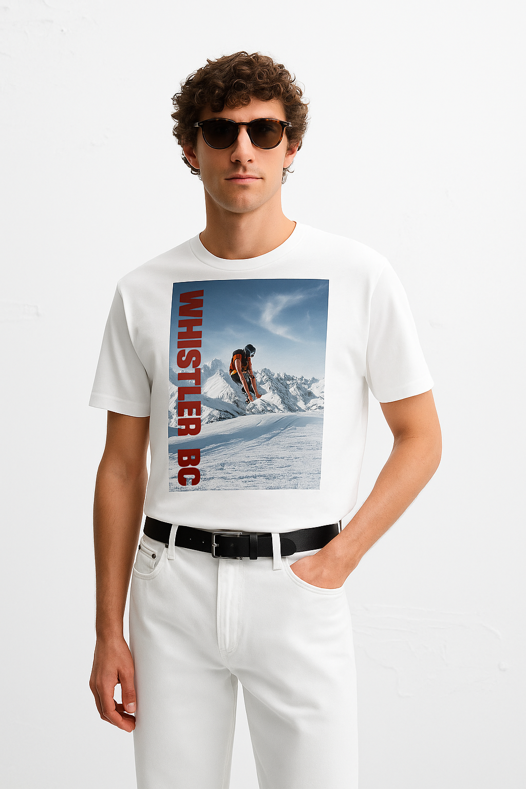 Viringee Whistler BC Snowboarder Short Sleeve Tee
