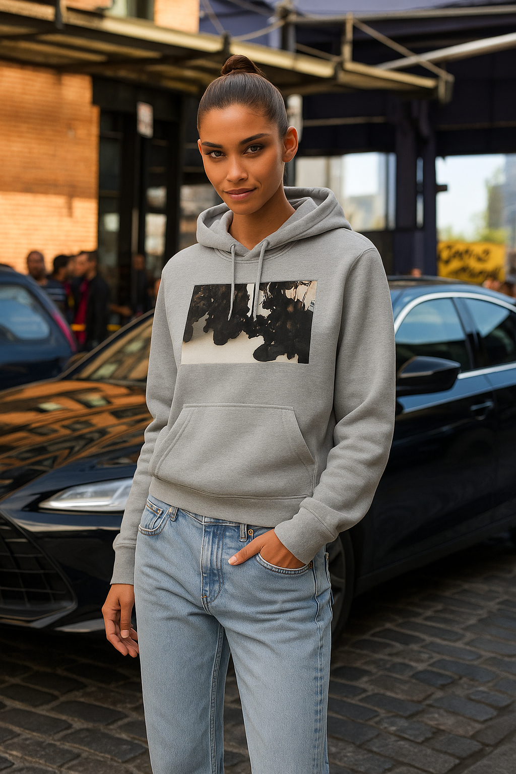 Viringee Unisex Fleece Hoodie with Inkmax design