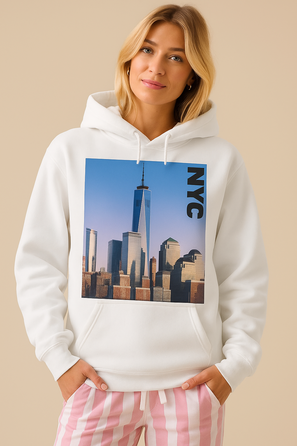 Viringee NYC Skyline Unisex Hooded Sweatshirt