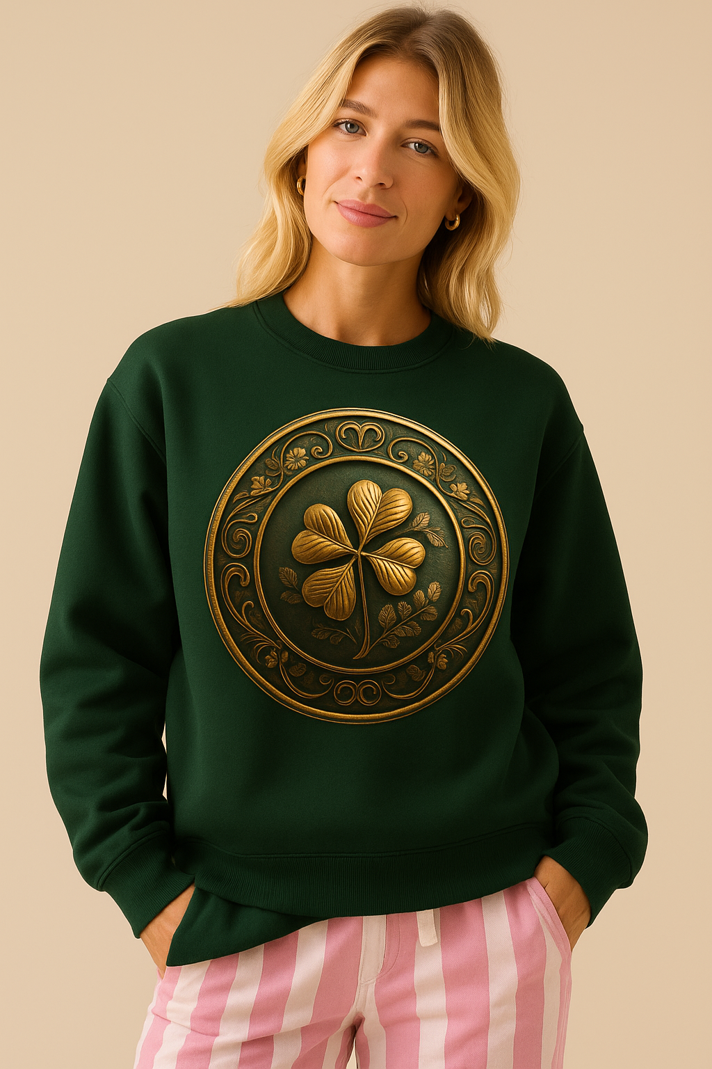 Viringee Seal of leaves Crewneck Sweatshirt