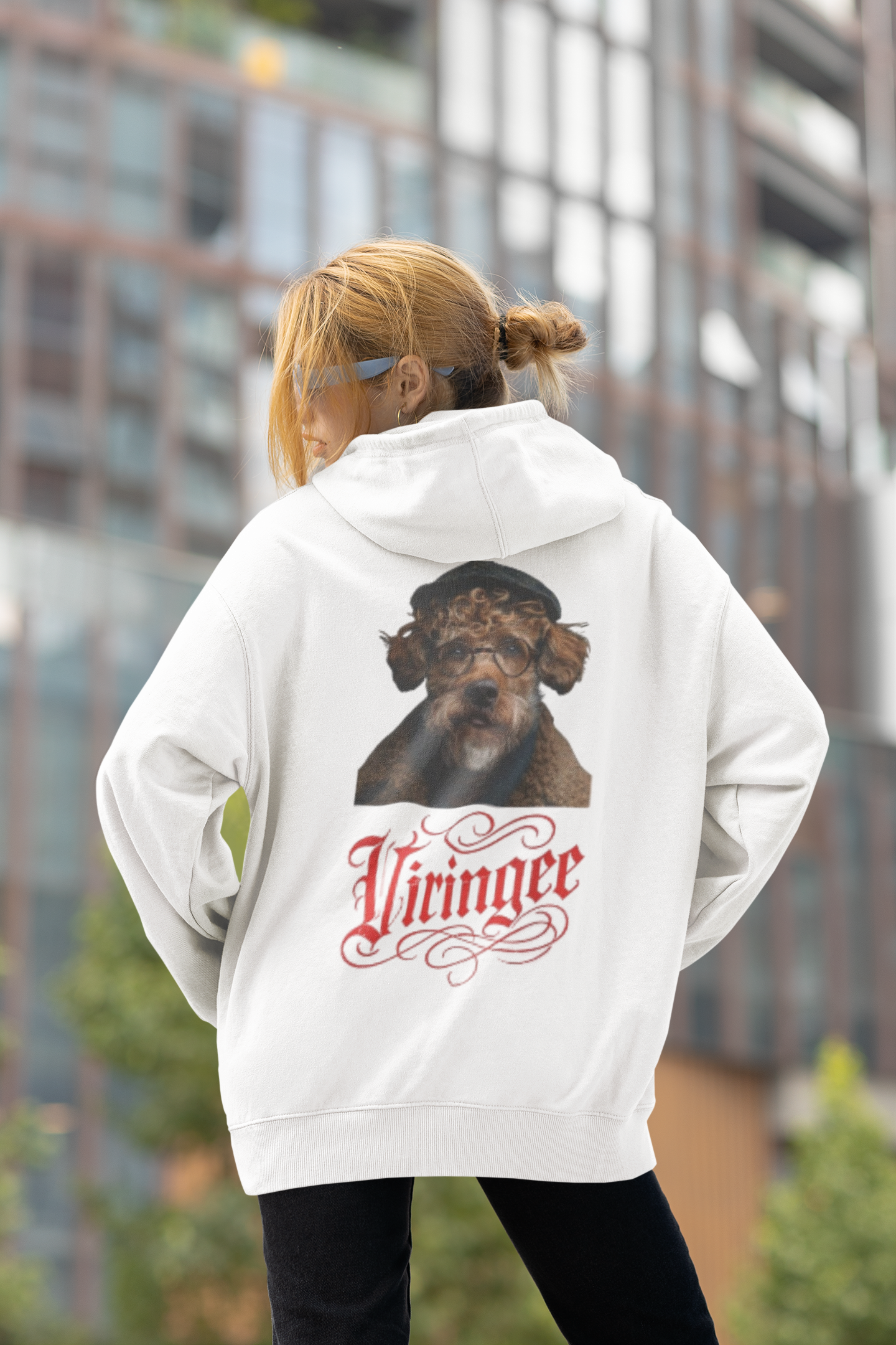 Viringee Studious Pup Graphic Hoodie