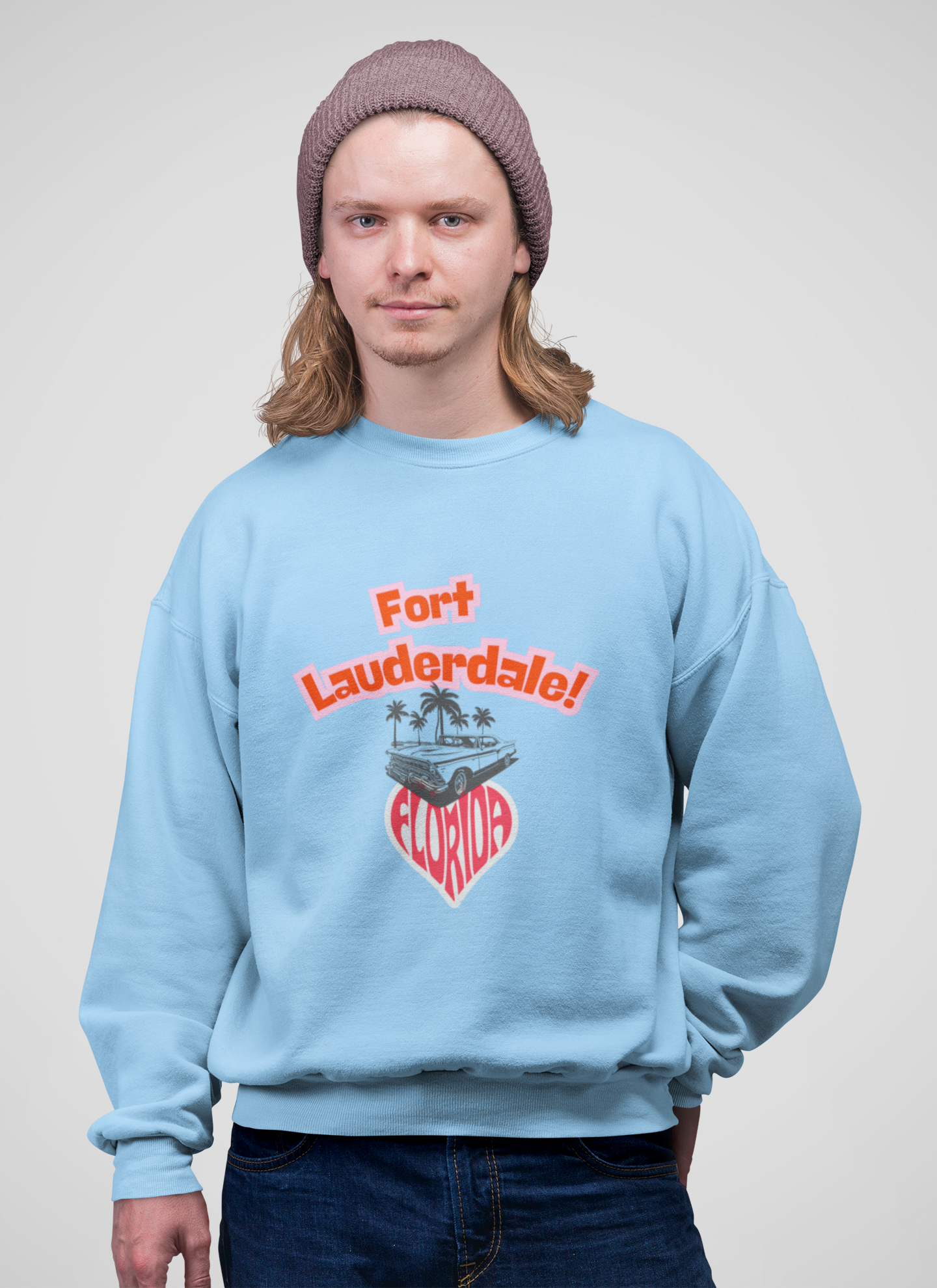 Viringee Fort Lauderdale Florida Vintage Graphic Sweatshirt