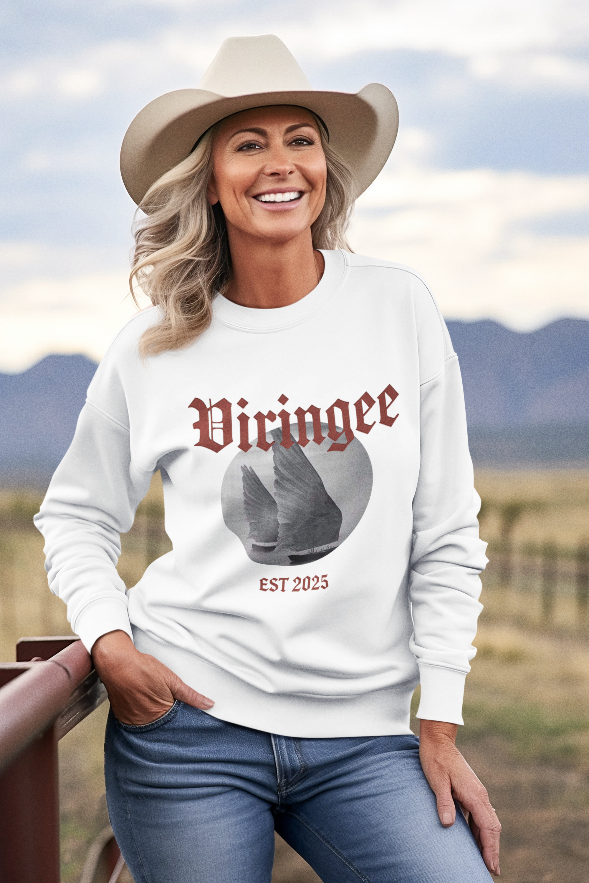 Viringee Vintage Sailboat Graphic Crewneck