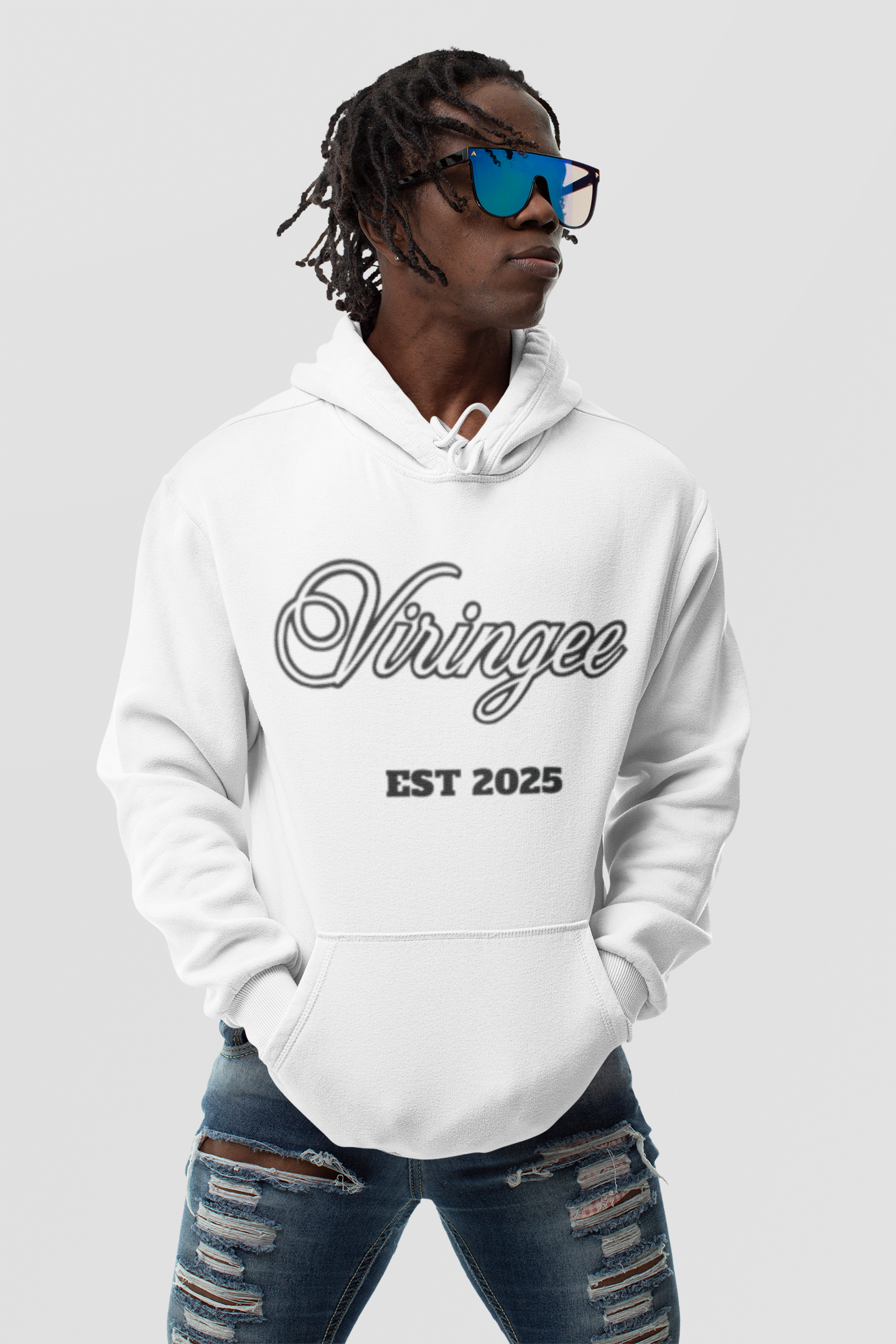 Viringee Analog Back Script Hoodie