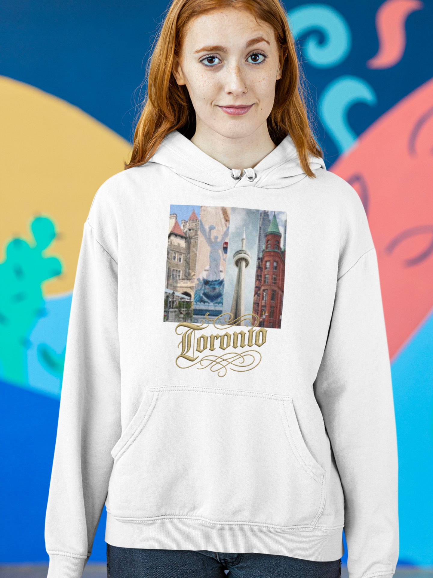 Viringee Toronto Travel Inspiration Crewneck Unisex Hoodie