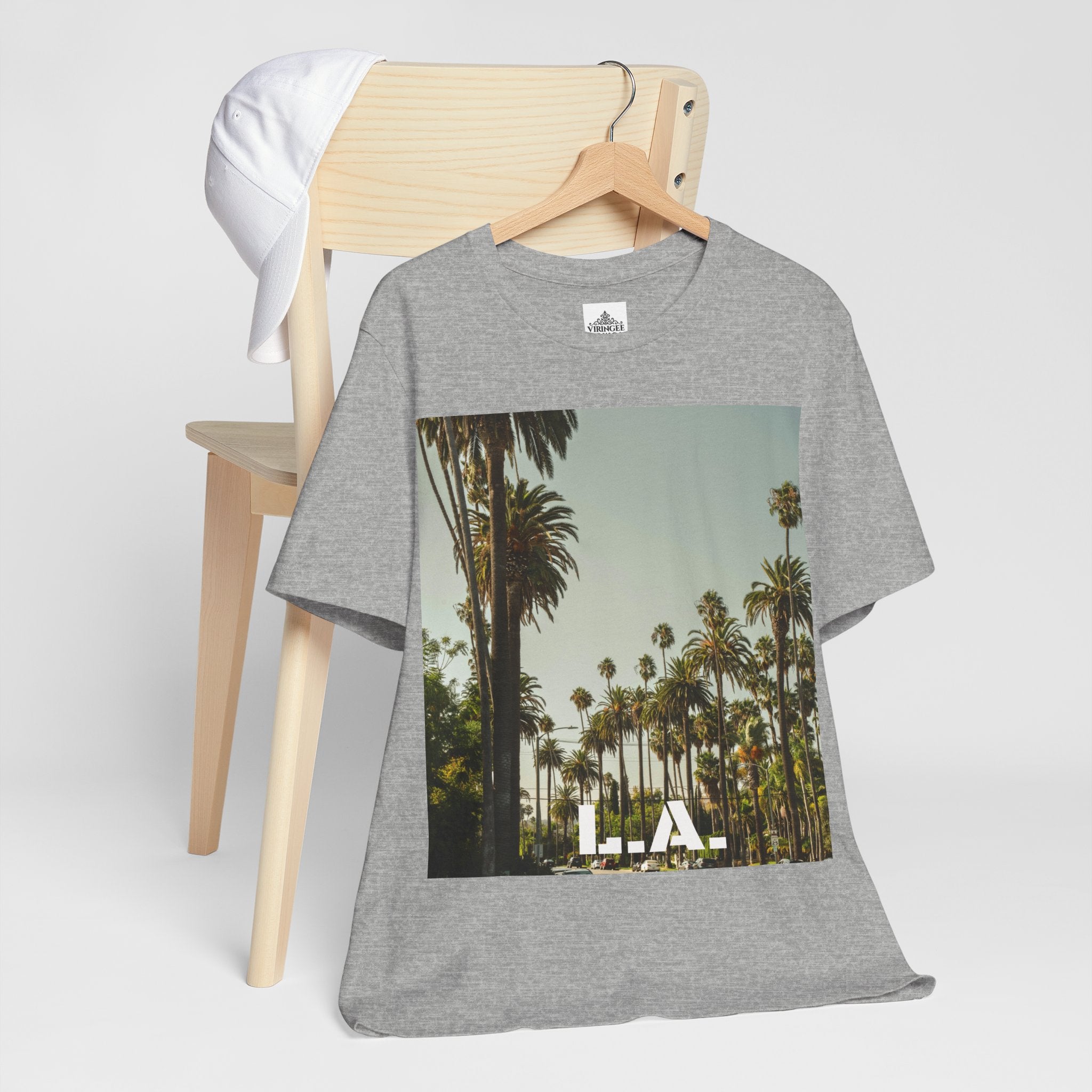 Viringee LA Palm Unisex Trees Graphic T-shirt