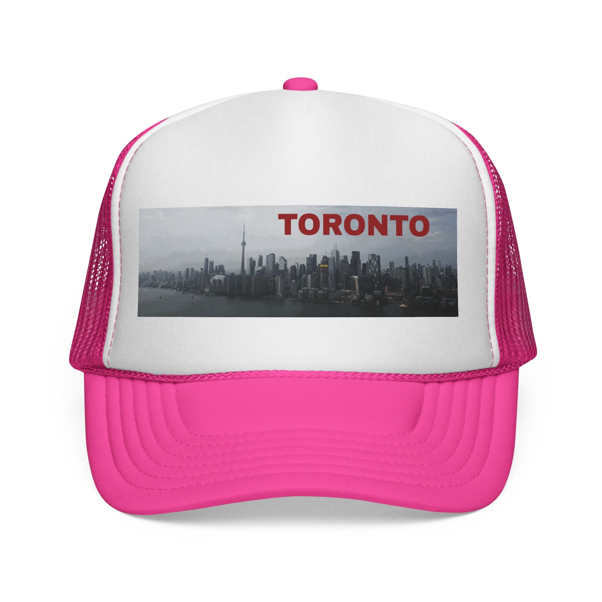 Toronto trucker cap featuring city skyline design