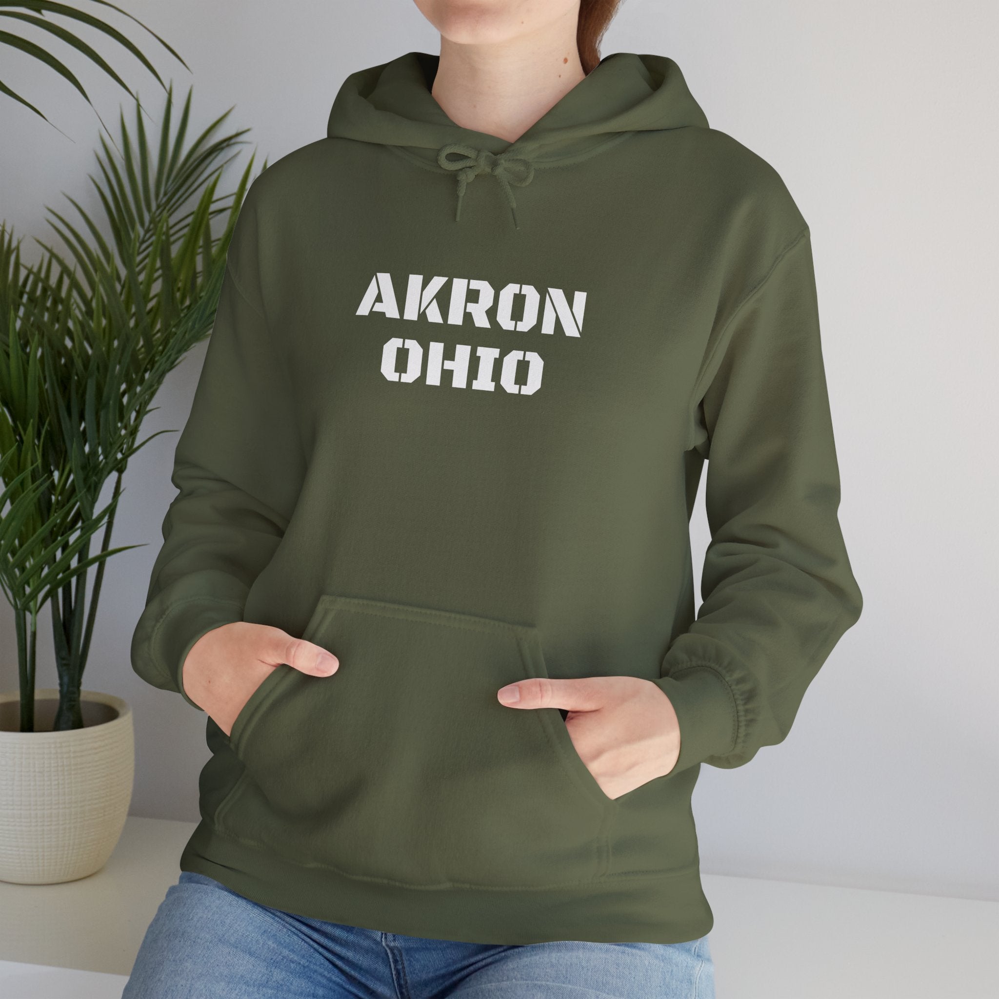 Viringee Akron Ohio Unisex Heavy Blend Hooded Sweatshirt
