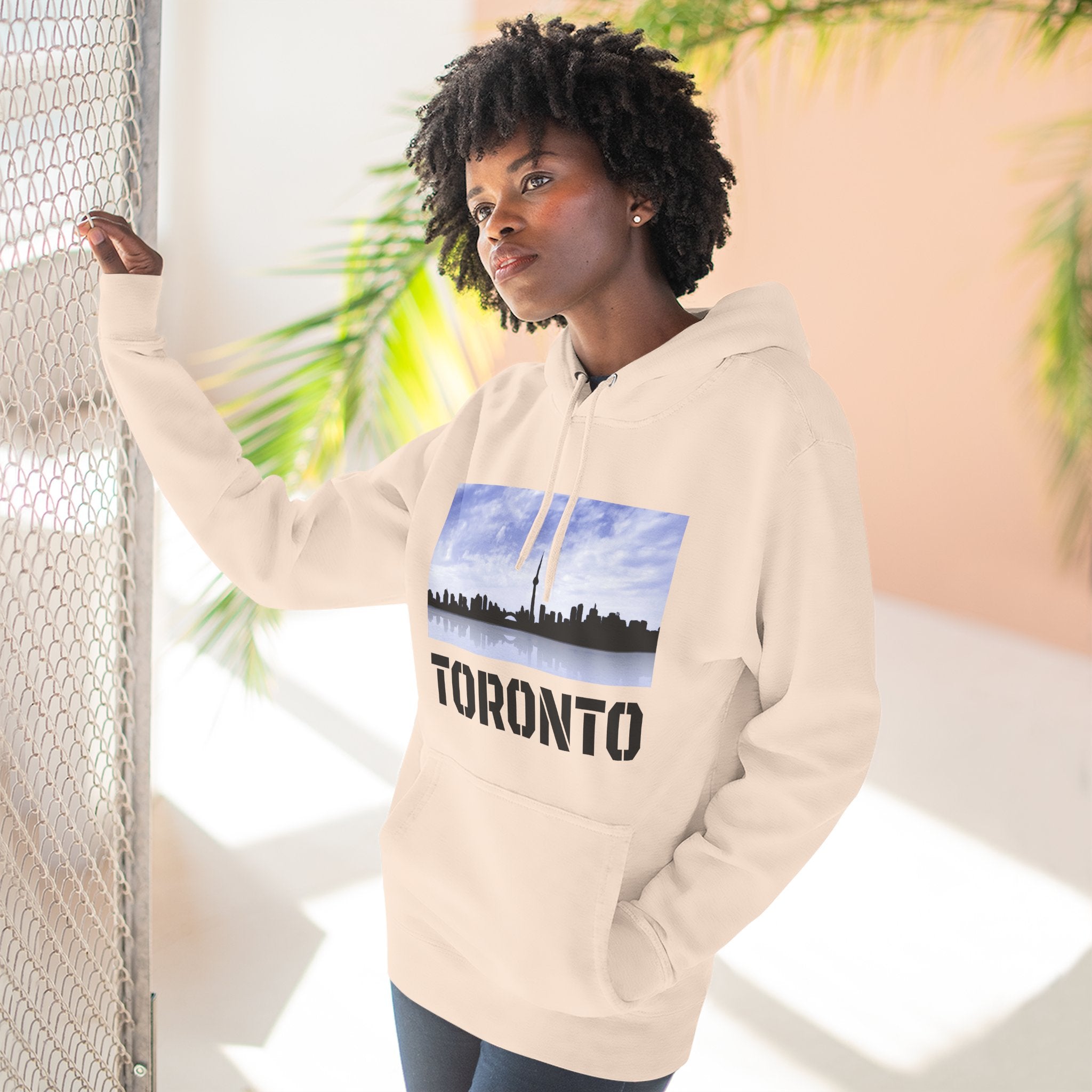 Viringee Toronto Skyline Fleece Hoodie