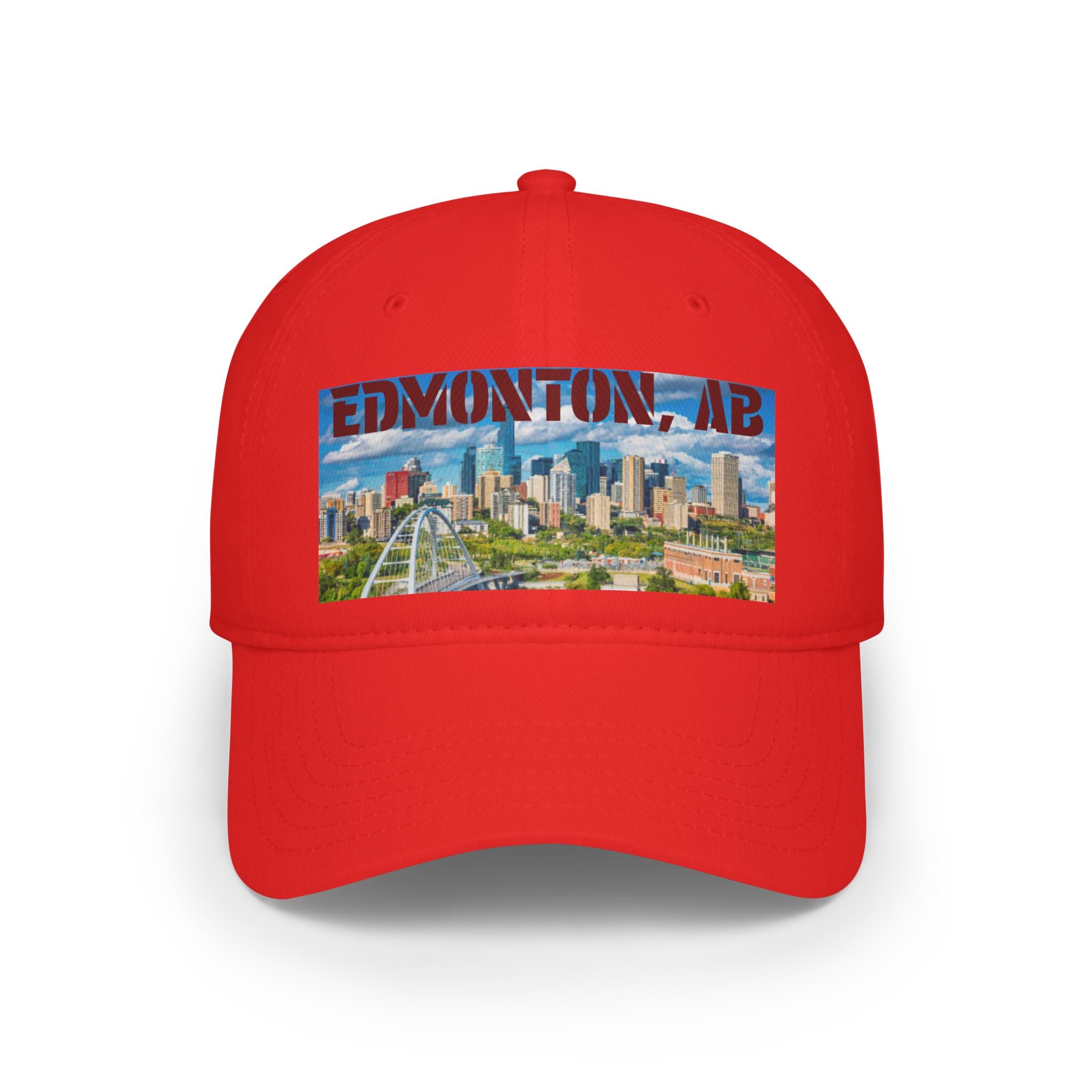 Unisex Edmonton baseball cap featuring city skyline design