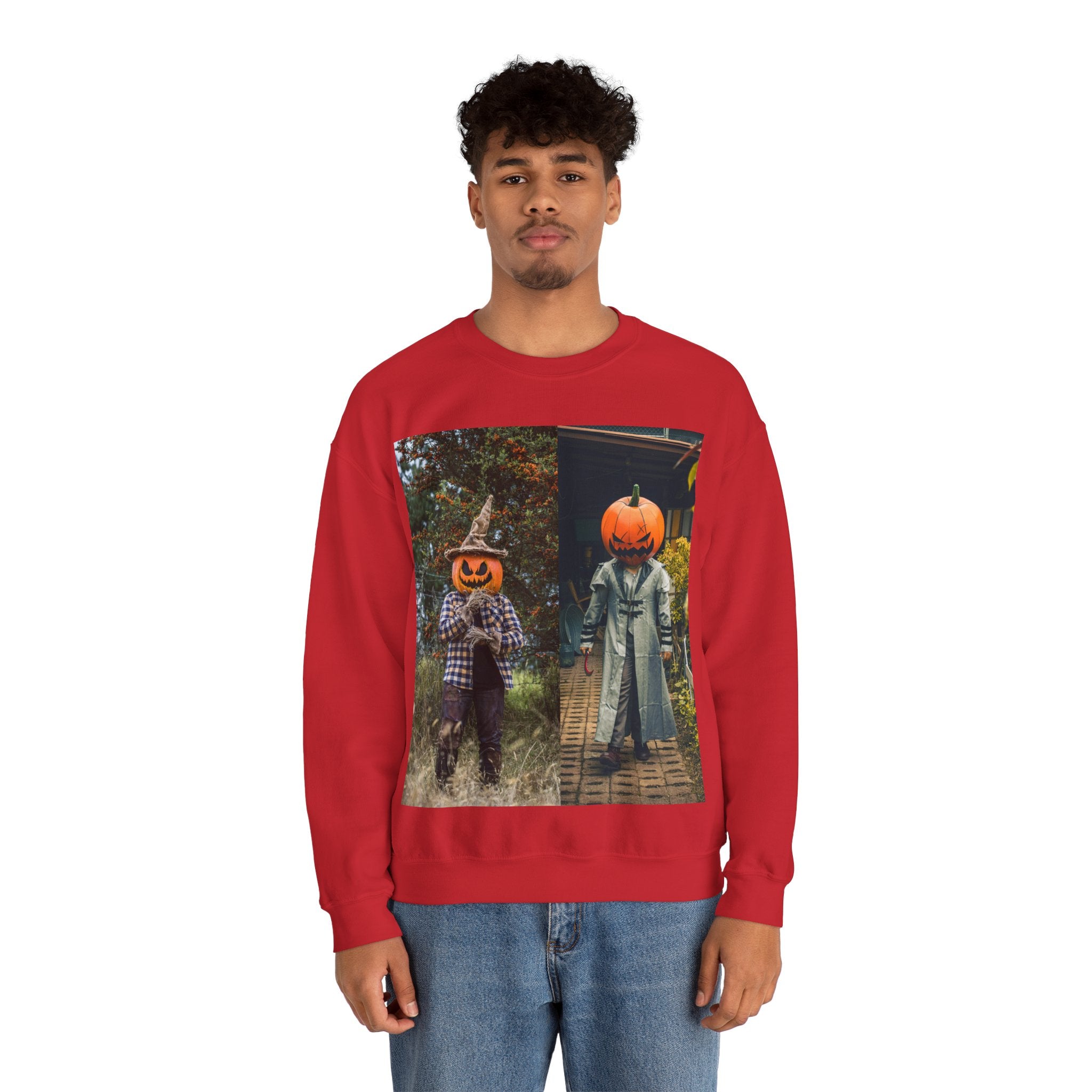 Viringee Pumpkin Duo Crewneck Sweatshirt
