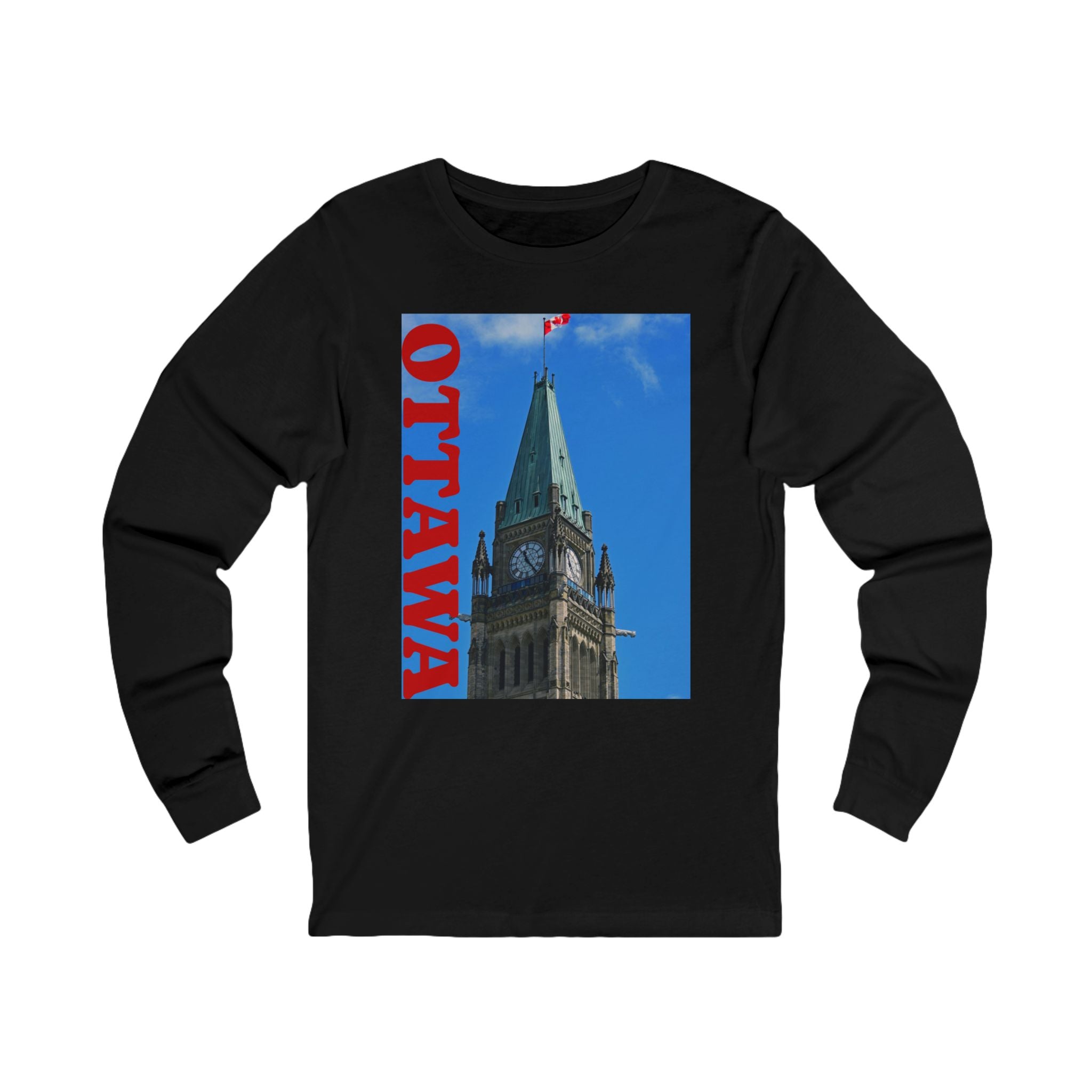 Unisex Ottawa long sleeve T-shirt with city design