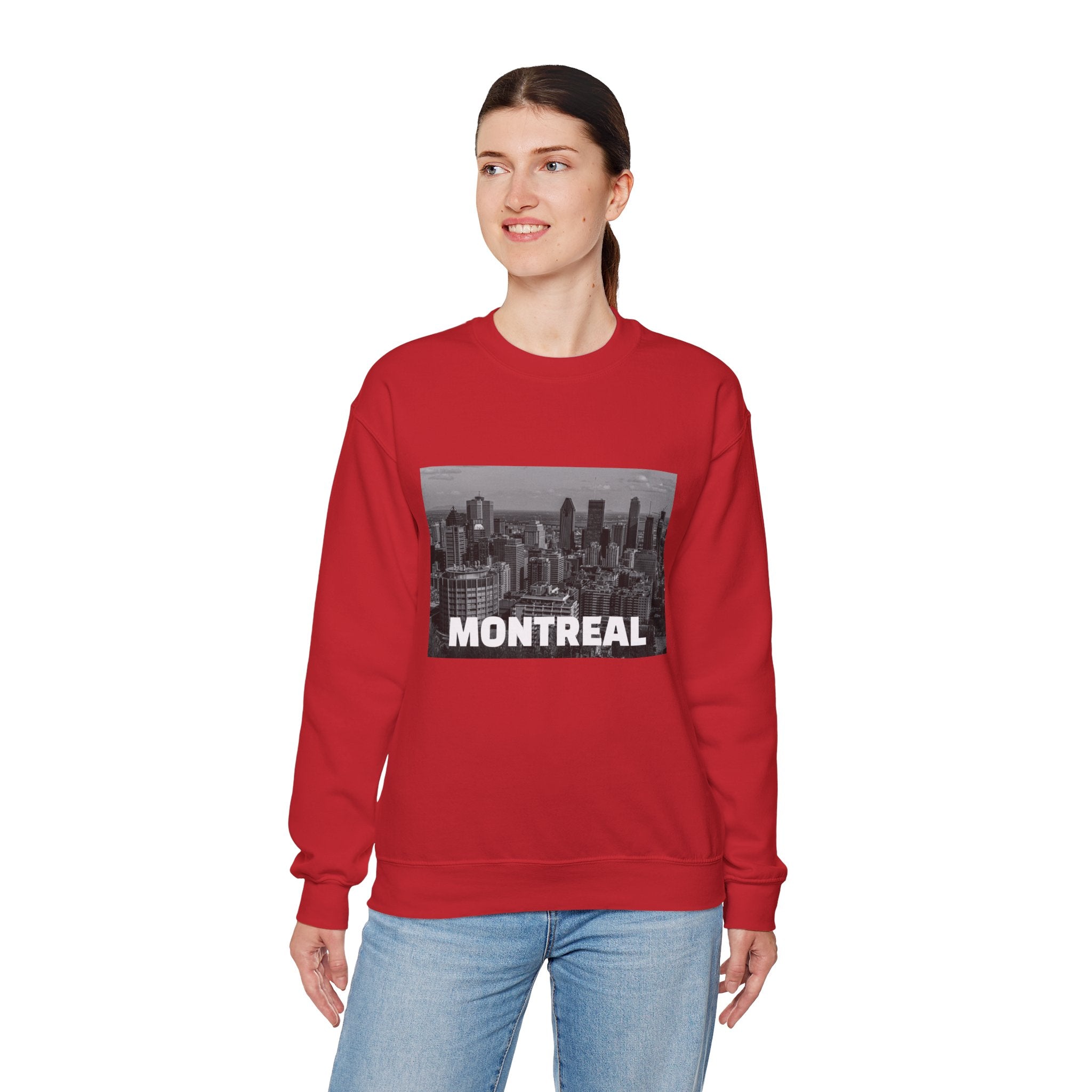 Viringee Montreal Skyline Unisex Crewneck Sweatshirt / Sweatshirt Unisexe Col Rond Viringee Montréal Skyline