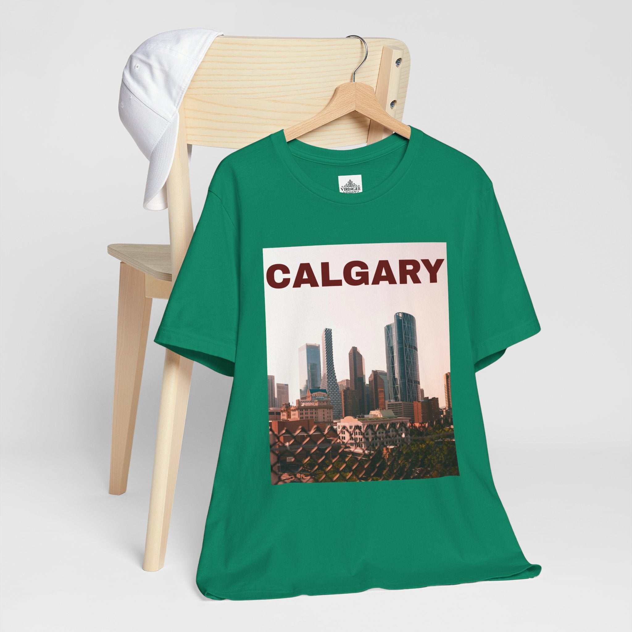 Unisex Calgary skyline T-shirt with bold city design