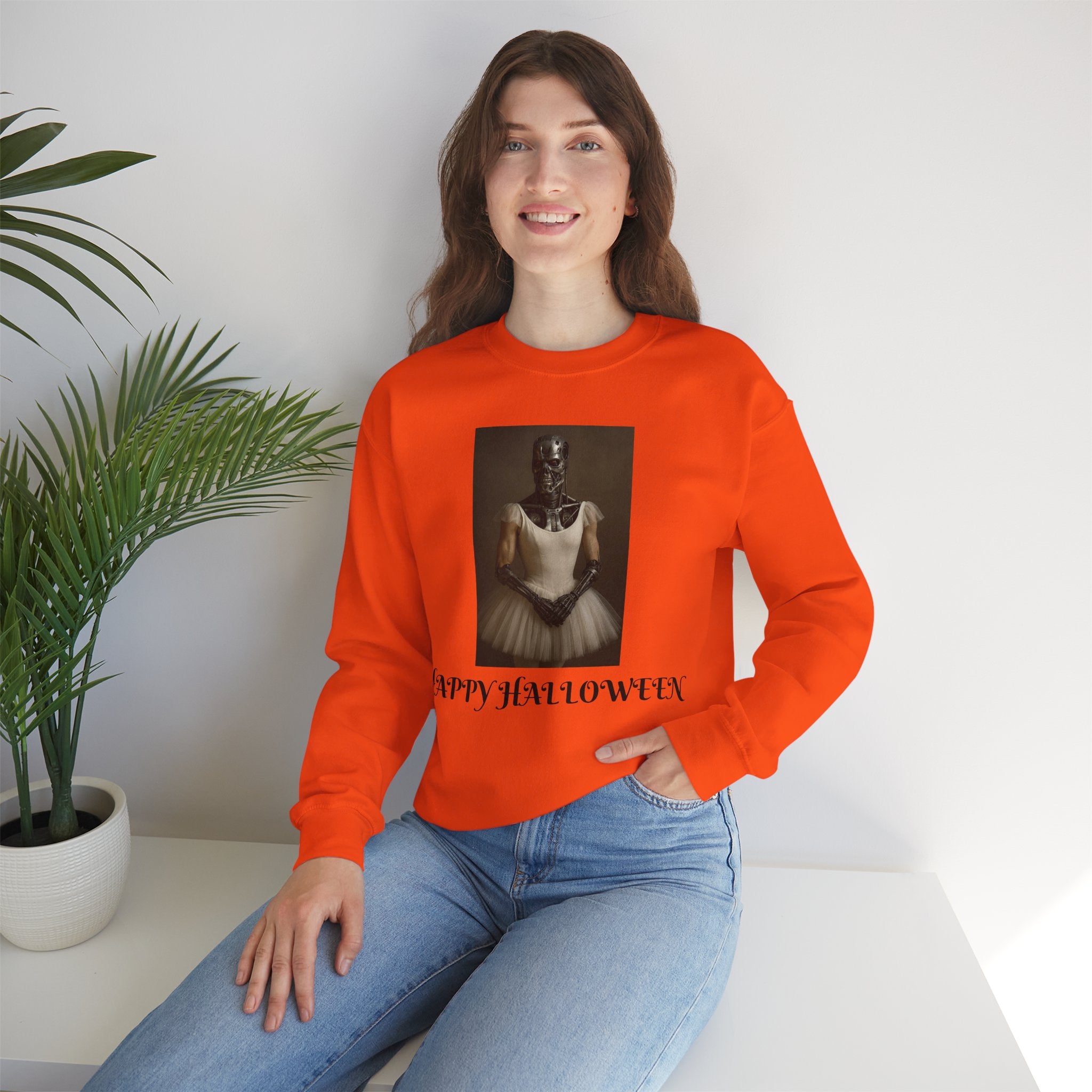 Viringee Cute Terminator Halloween-Themed Crewneck Sweatshirt