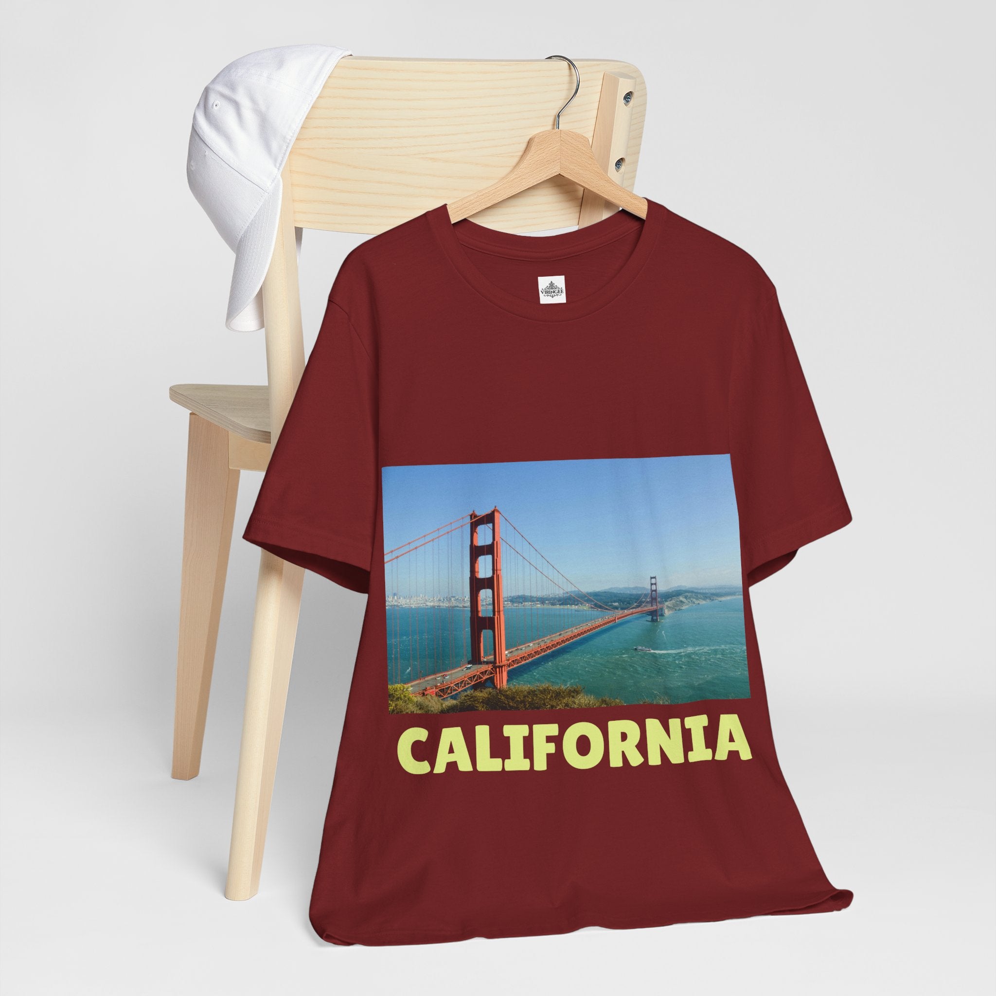 Viringee California Golden Gate Bridge Graphic T-shirt