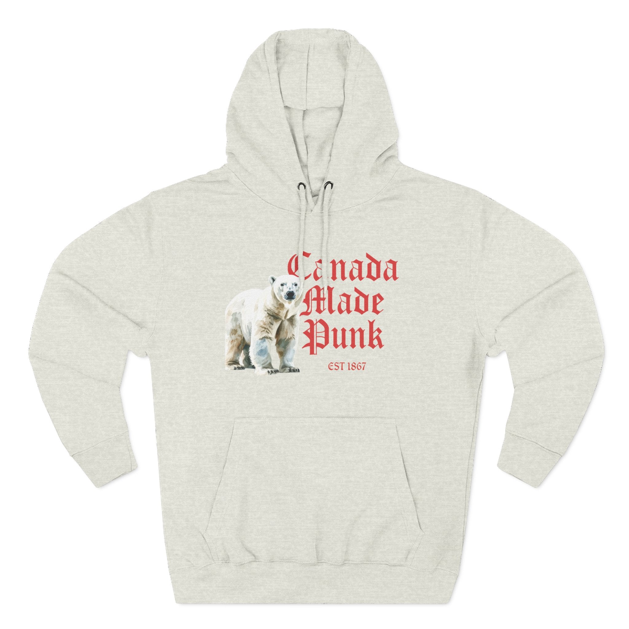 Viringee Canada Made Punk 1867 Graphic Unisex Fleece Hoodie